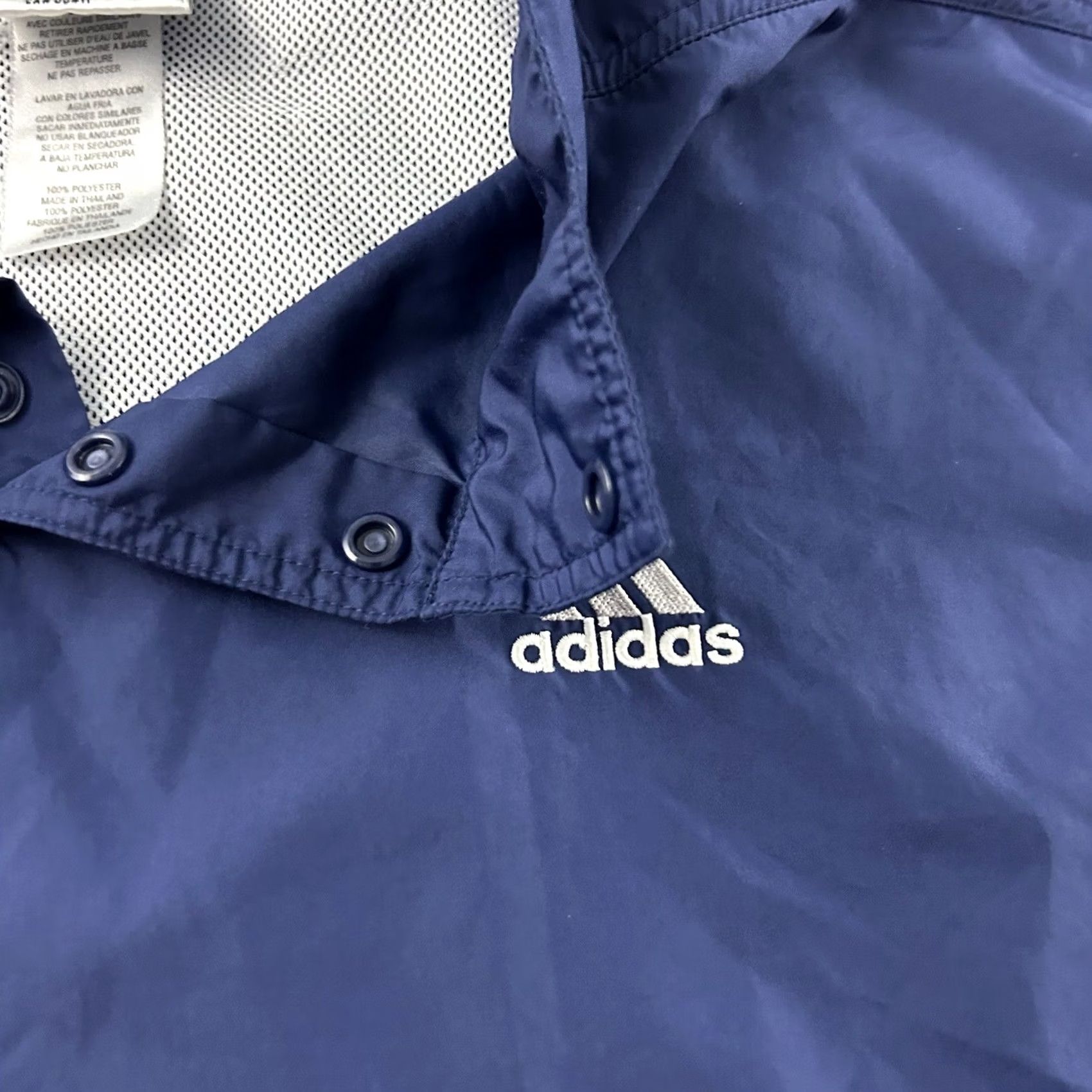 Adidas Vintage Adidas Pullover Jacket Men's M Blue Snap Button Windbreaker Size US M / EU 48-50 / 2 - 3 Thumbnail