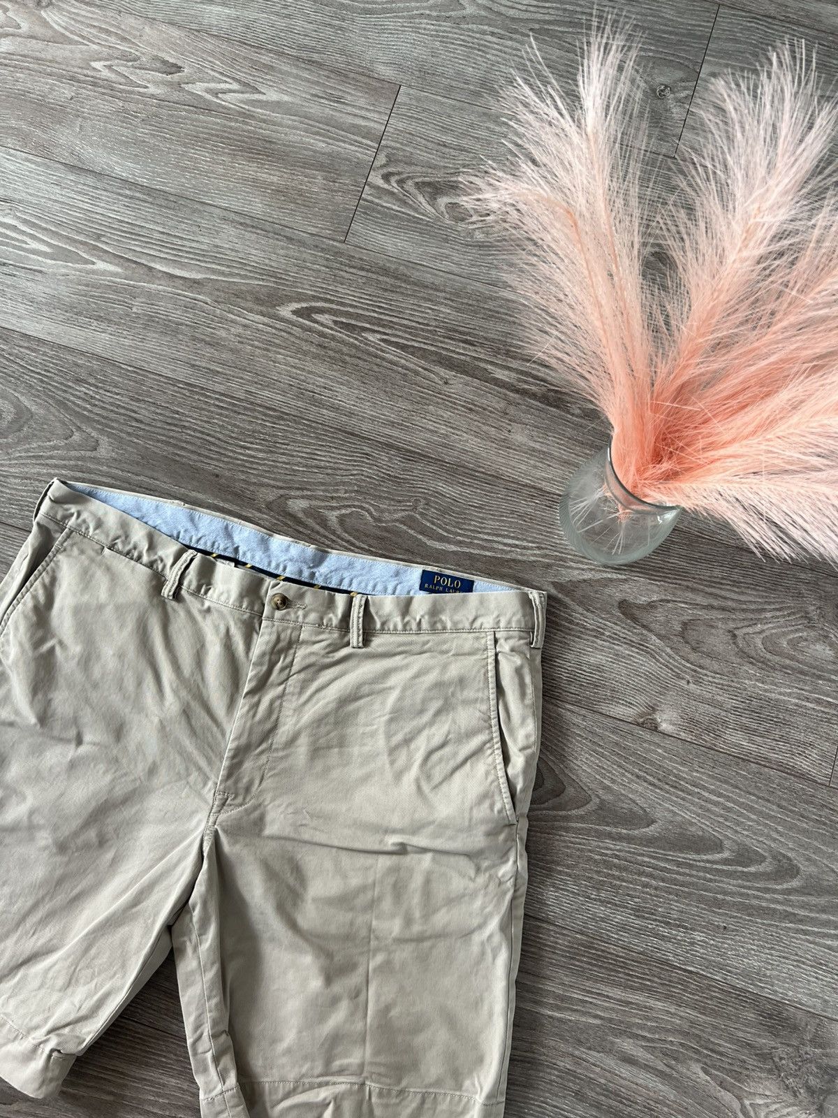 Polo Ralph Lauren × Ralph Lauren Polo Ralph Lauren Stretch Slim Fit Twill Beige Logo Shorts Size US 38 / EU 54 - 3 Thumbnail