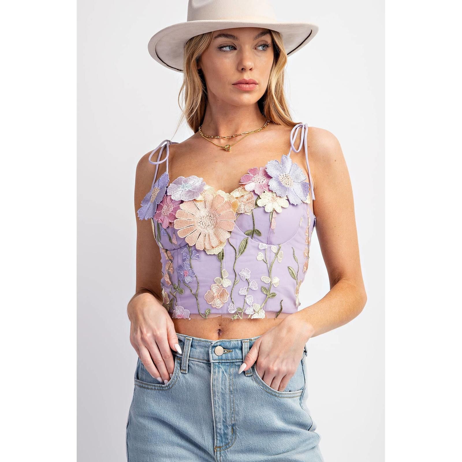 Other 3D Flower Embroidery Tank Top Size S / US 4 / IT 40 - 3 Thumbnail
