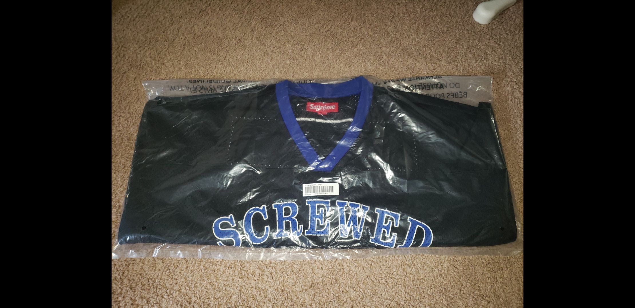 Supreme Supreme/DJ Screw Football Jersey Black and Purple Size US L / EU 52-54 / 3 - 1 Thumbnail