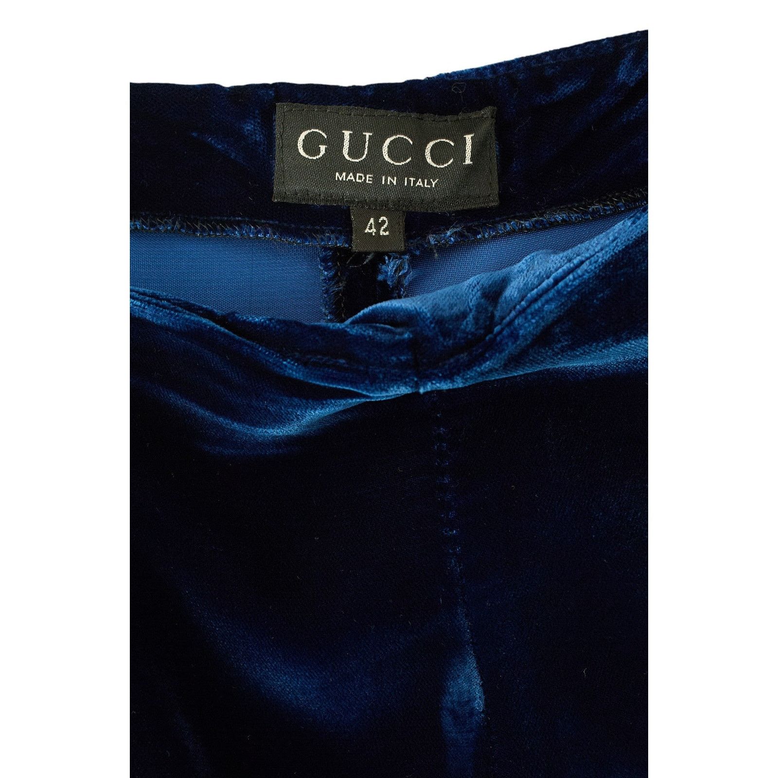 Gucci by Tom Ford F/W 1995 Deep Blue Velvet Pants Size 28" / US 6 / IT 42 - 3 Thumbnail