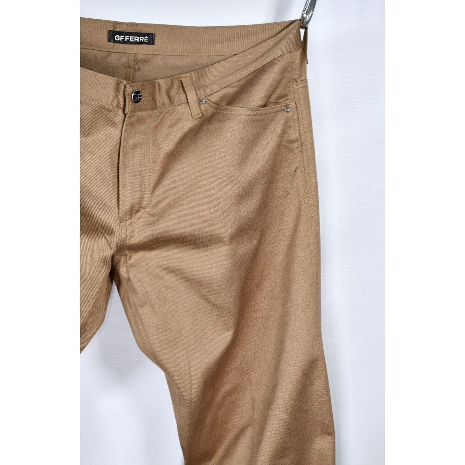 Vintage GF FERRE Pants Men Wide-Leg 5-Pocket Zip Detalis Size 40 Beige Vintage? No Size US 40 / EU 56 - 4 Thumbnail