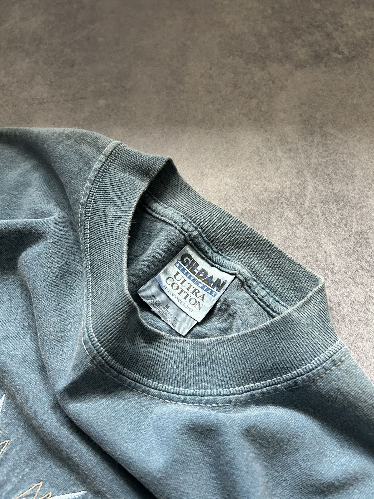 Gildan × Vintage Vintage Gildan Ultra-Cotton turquoise mens shirt Size US M / EU 48-50 / 2 - 3 Thumbnail