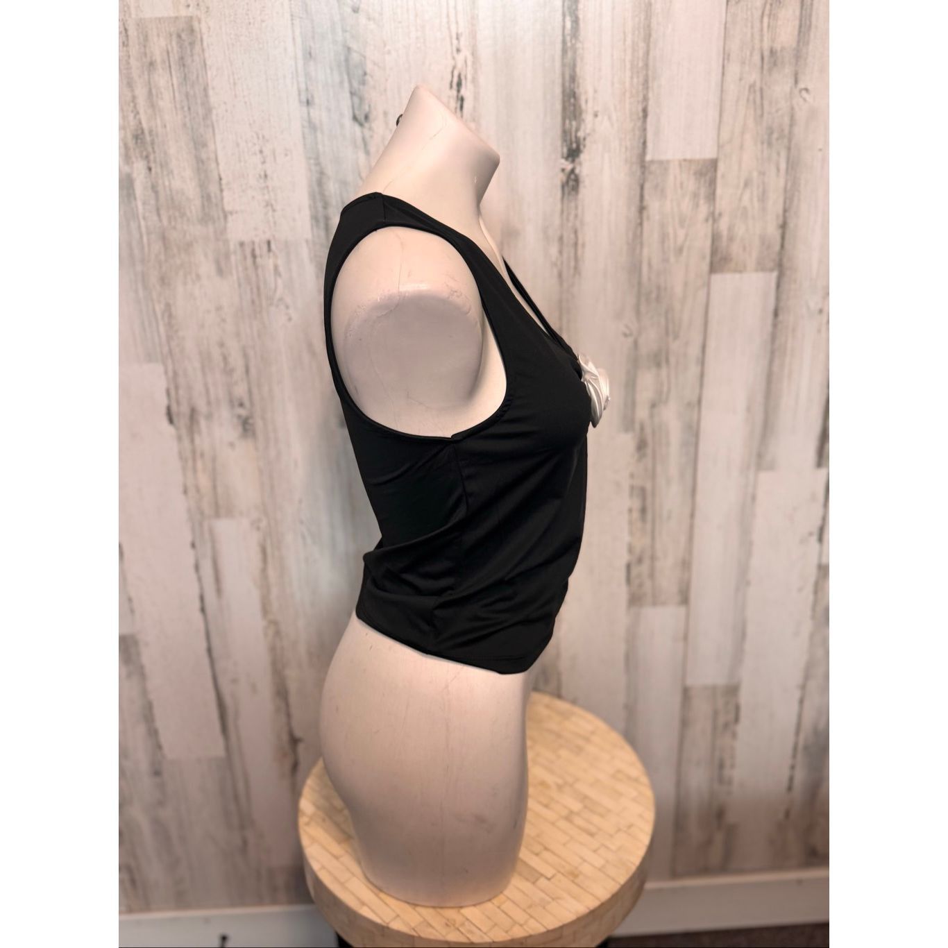 Emerson Fry Emerson Lang Black Sleeveless Blouse | Elegant Stretch Top w Size M / US 6-8 / IT 42-44 - 7 Thumbnail