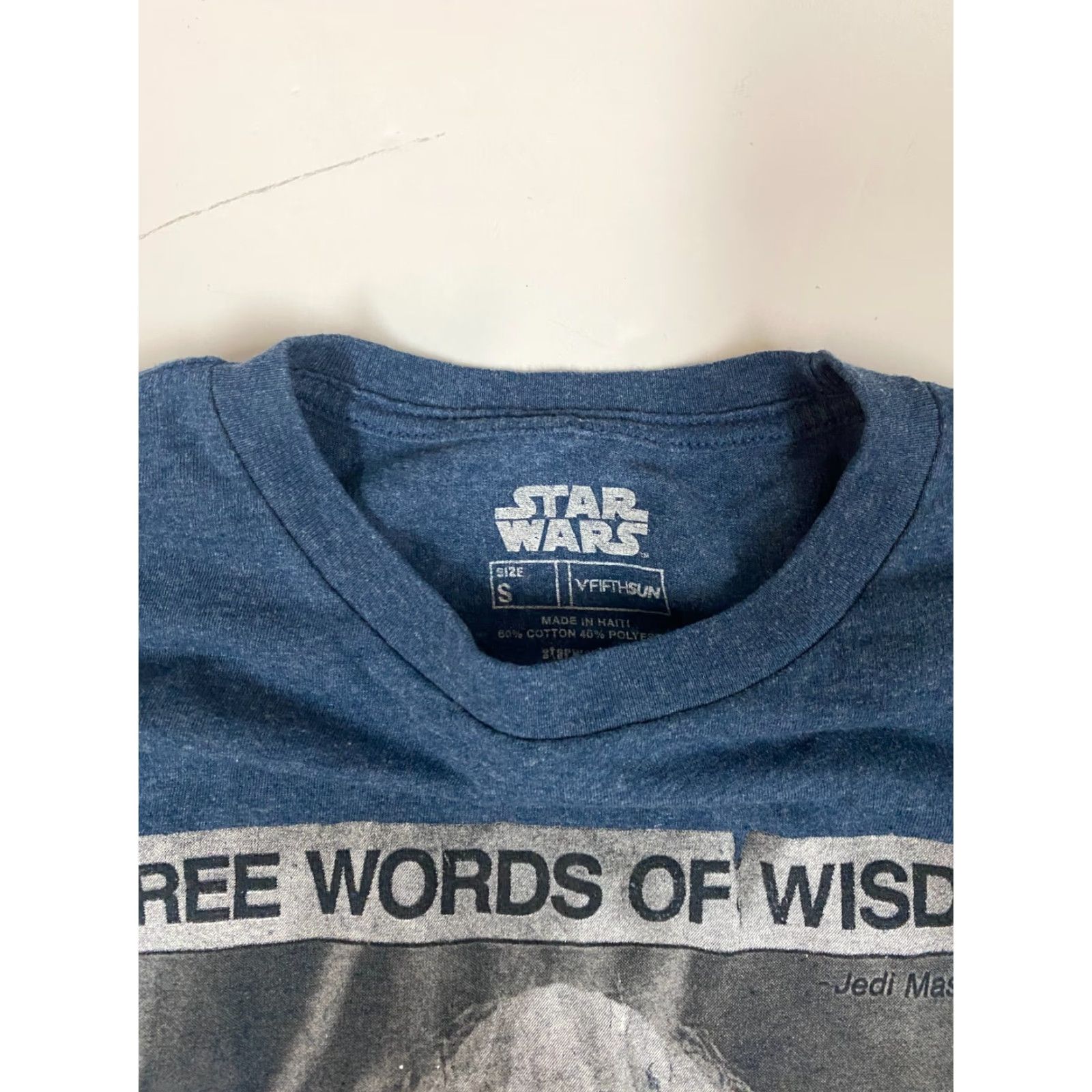 Star Wars Star Wars Shirt Mens Small Blue Yoda Crew Neck Short Sleeve Cotton Knit Logo 90s University Breathing Good Condition Size US S / EU 44-46 / 1 - 3 Thumbnail