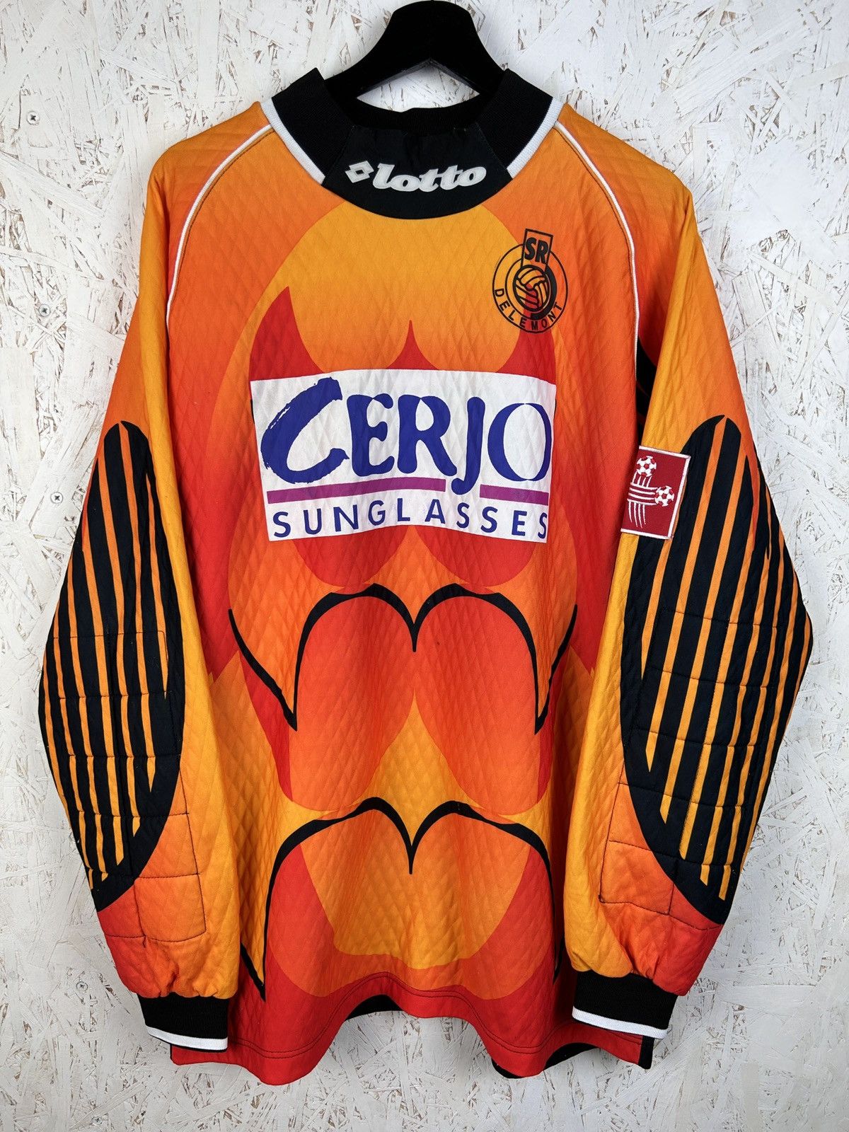 Lotto Sport 90s Vintage Lotto SR Delemont 1996/99 GK #1 Match Worn Jrsy Size US XL / EU 56 / 4 - 1 Thumbnail