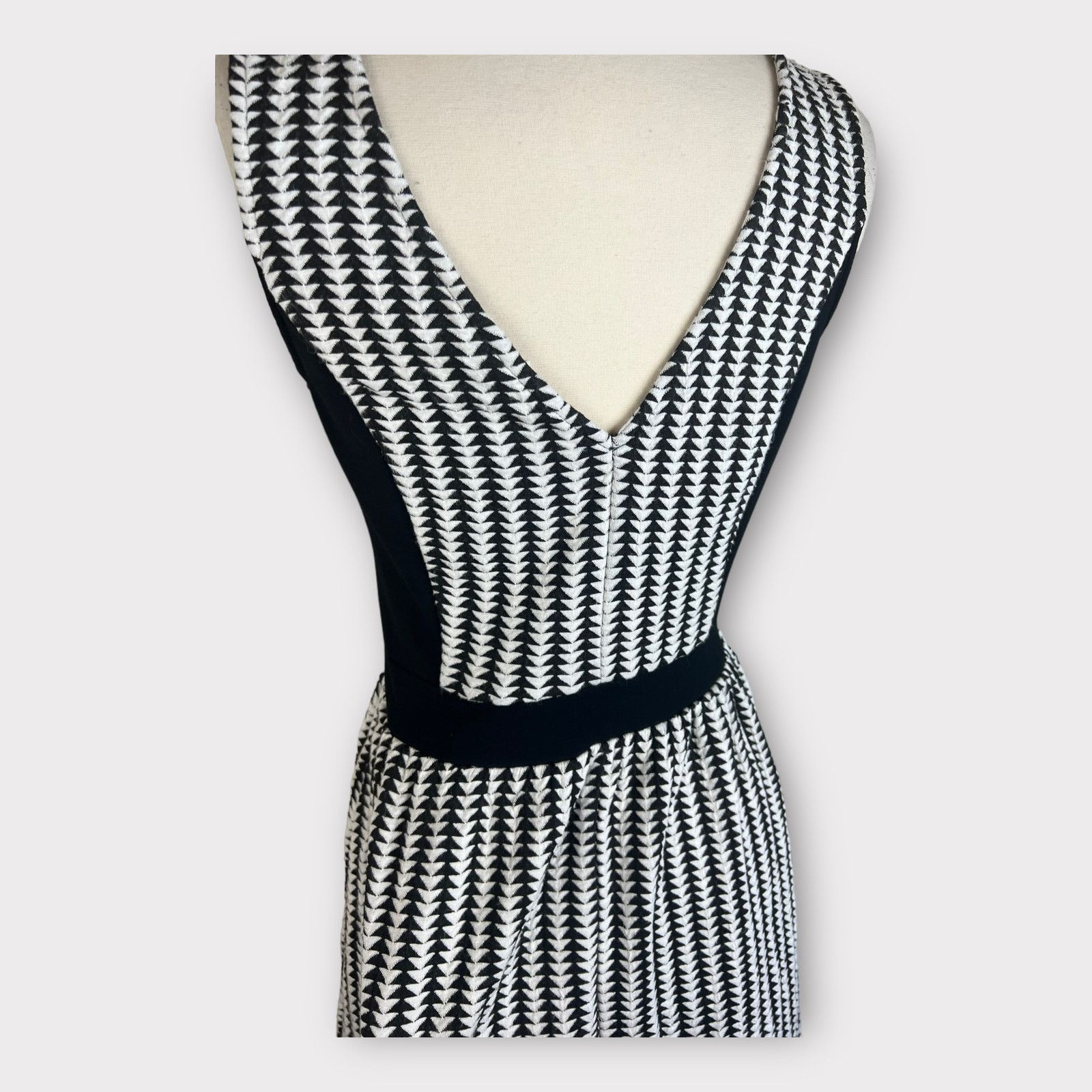 Macys Charming Charlie | Retro Black Check Dress Size S / US 4 / IT 40 - 7 Thumbnail