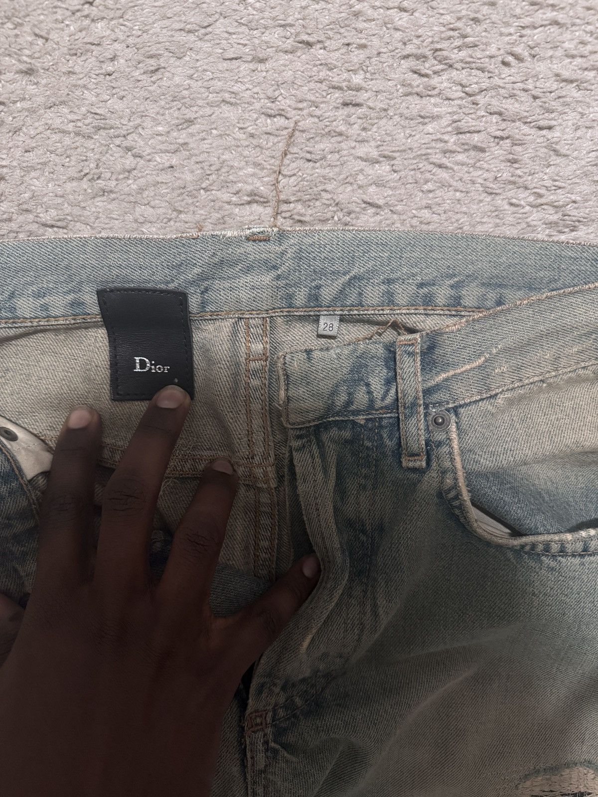 Dior Dior Homme by Hedi Slimane SS06 “Crash” Runway denim Size US 28 / EU 44 - 3 Thumbnail