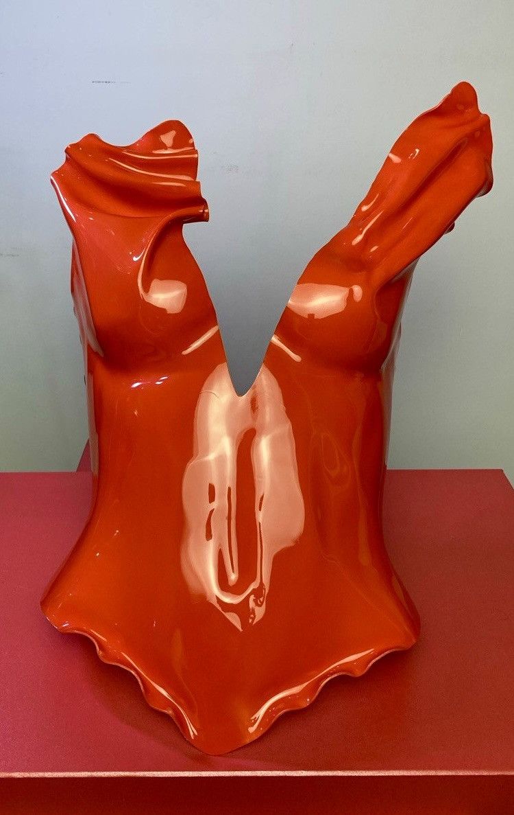 Other Red Corset Avant-Garde | Latex Vinil Look | Designer XS–M Size ONE SIZE - 3 Thumbnail