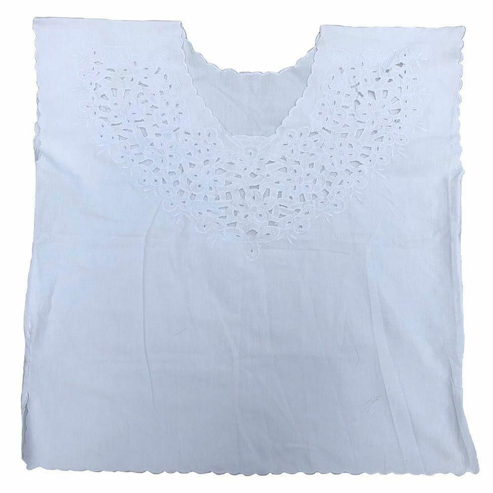 Designer Pre Owned Cut Out White Hand Made Blouse XL Size XL / US 12-14 / IT 48-50 - 4 Thumbnail