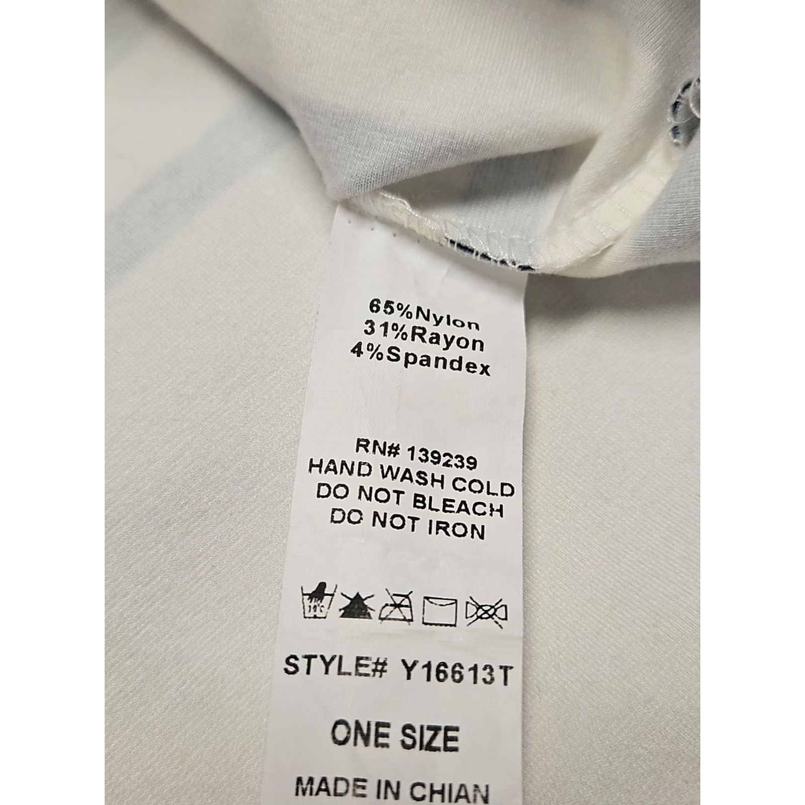 Vintage Pomander Place Top Womens Boxy Tunic 3/4 Sleeve White Blue Striped Beach Casual Shirt OS Size ONE SIZE - 4 Thumbnail