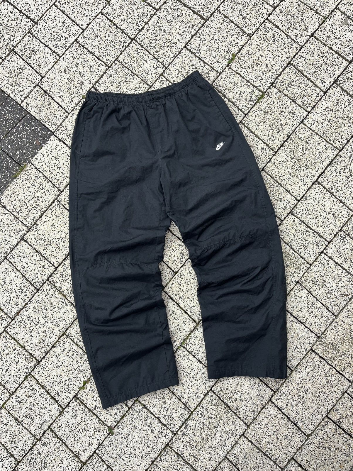 Nike × Vintage Nike Vintage Track Pants Nylon Y2K Drill Streetwear Swoosh Size US 36 / EU 52 - 2 Thumbnail