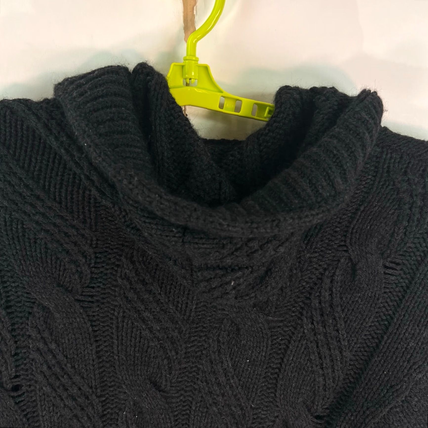 Vince Vince Cardigan Womens Sweater L Black Alpaca Wool Open Hooded Cable Knit Pockets Size L / US 10 / IT 46 - 6 Thumbnail
