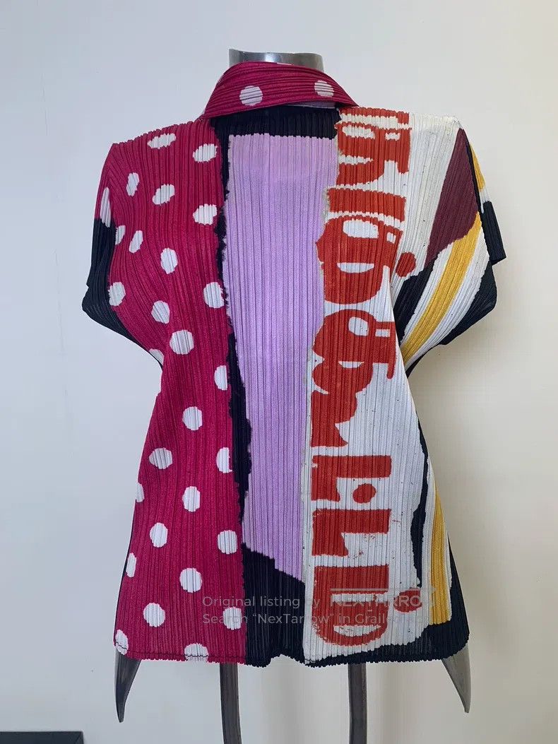 Issey Miyake Issey Miyake Color-block Short Sleeve Size L / US 10 / IT 46 - 6 Thumbnail