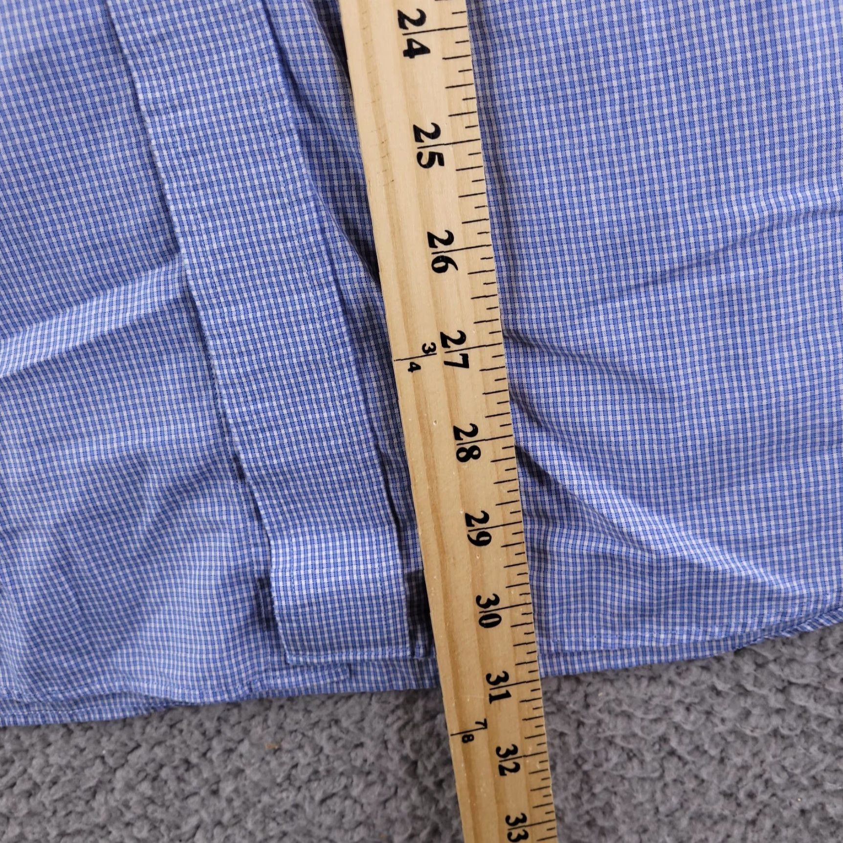 Tommy Hilfiger Tommy Hilfiger Traveler Lifetime Dress Shirt Sz 15.5 33 Blue Striped Oxford Shirt Mens Size 42R - 7 Thumbnail