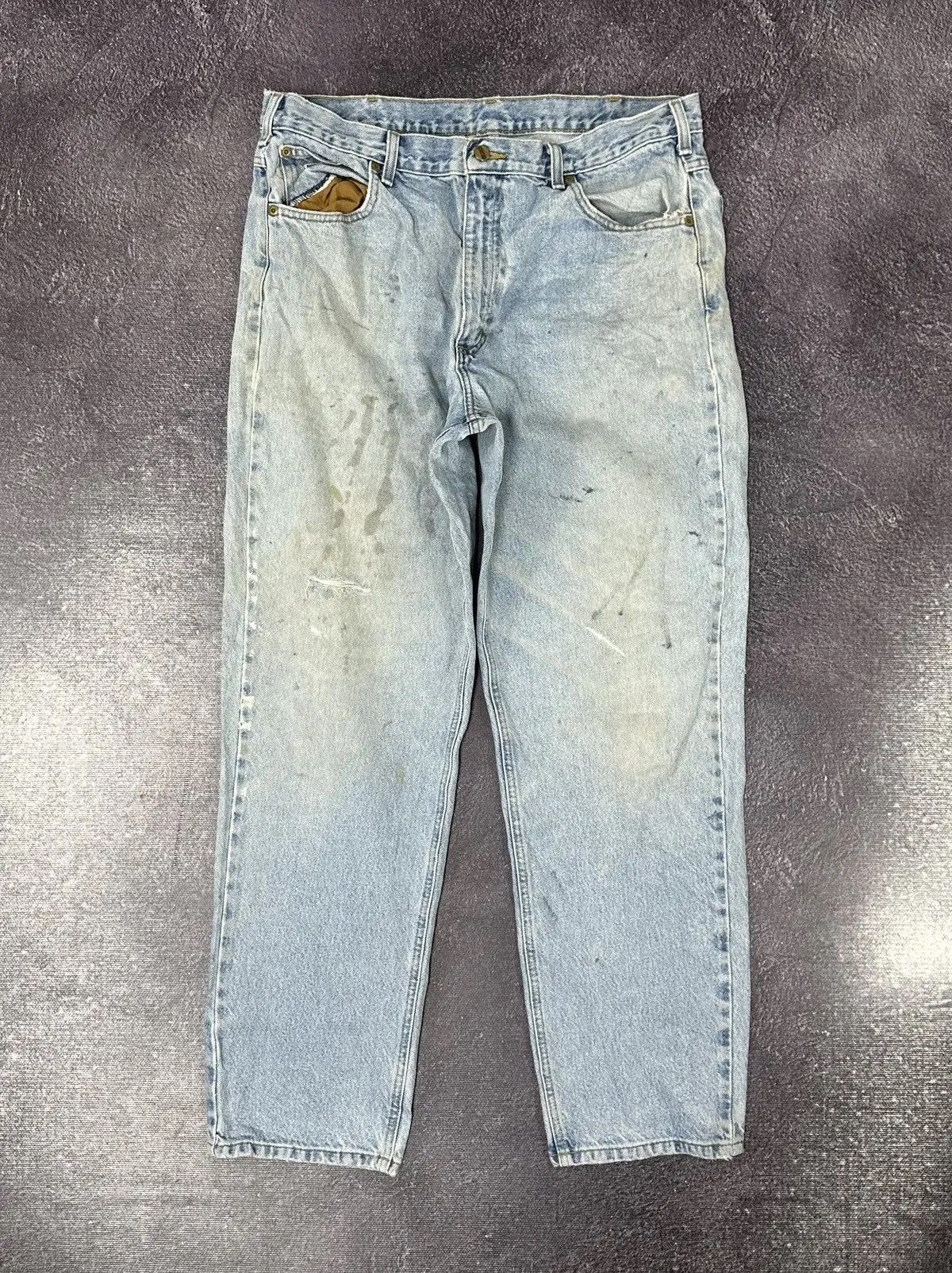 Carhartt × Vintage Vintage Carhartt Light Blue American Denim Hype Jeans Size US 38 / EU 54 - 2 Thumbnail