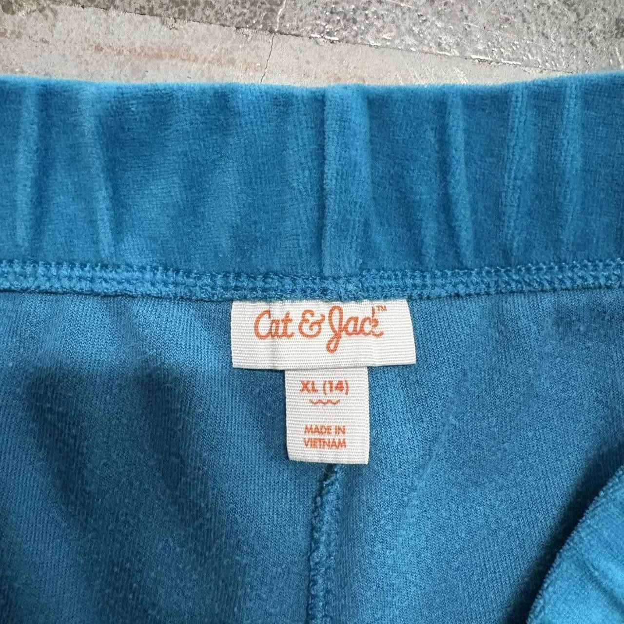 Vintage Crazy Vintage Y2K/2000s Flared Blue Velvet Streetwear Loungewear Sweatpants! Size US 30 / EU 46 - 6 Thumbnail