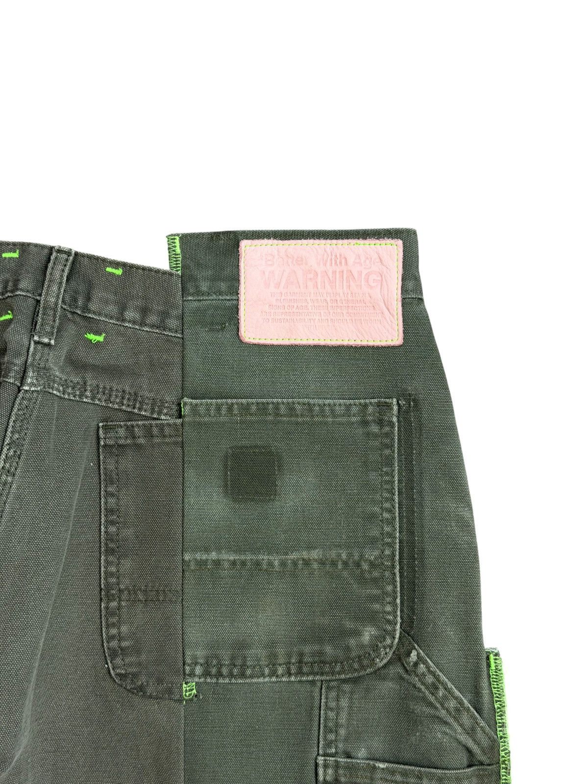 Better With Age Better With Age Olive Wide Leg Carhartt Jeans Size US 30 / EU 46 - 5 Thumbnail