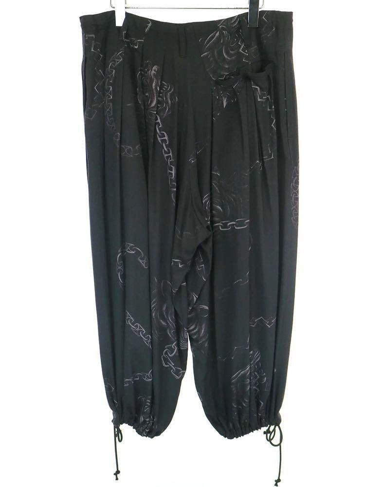 Yohji Yamamoto Yohji Yamamoto Black Scandal Celtic Chain Print Ballon Pants Size US 34 / EU 50 - 3 Thumbnail