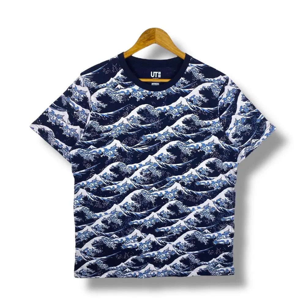 Japanese Brand Japanese Art HOKUSAI BLUE Big Waves Art Full Print Tee Shirt Size US XL / EU 56 / 4 - 1 Thumbnail