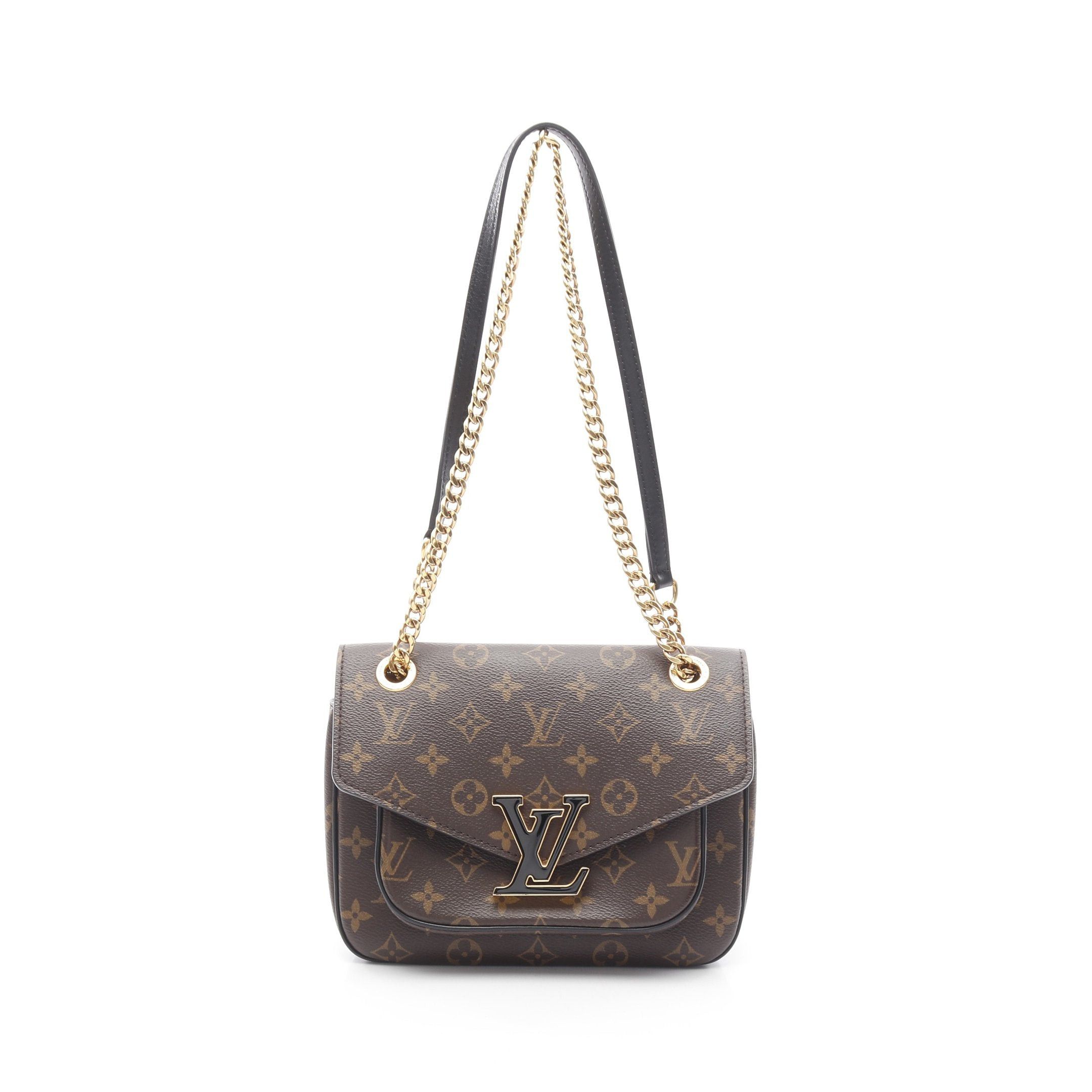 Louis Vuitton Louis Vuitton Passy Monogram Chain Shoulder Bag Leather Brown Black Size ONE SIZE - 1 Thumbnail