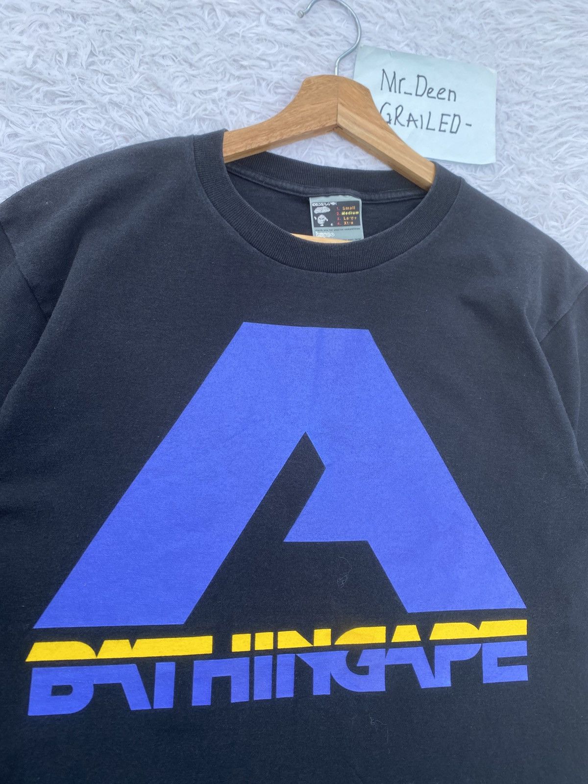 Bape Rare Vintage A Bathing Ape Black Tshirt Ideograph Size US M / EU 48-50 / 2 - 9 Thumbnail