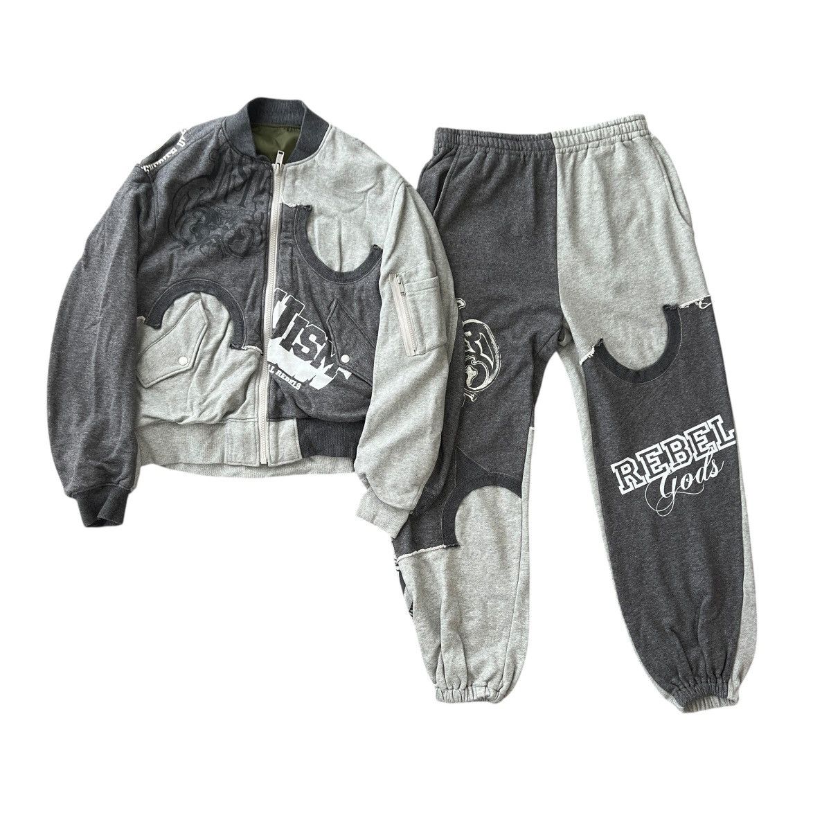 Pre-owned Undercover “rebel Gods” Hybrid Set-up(ui1b4201 / Ui1b4501) In Gray