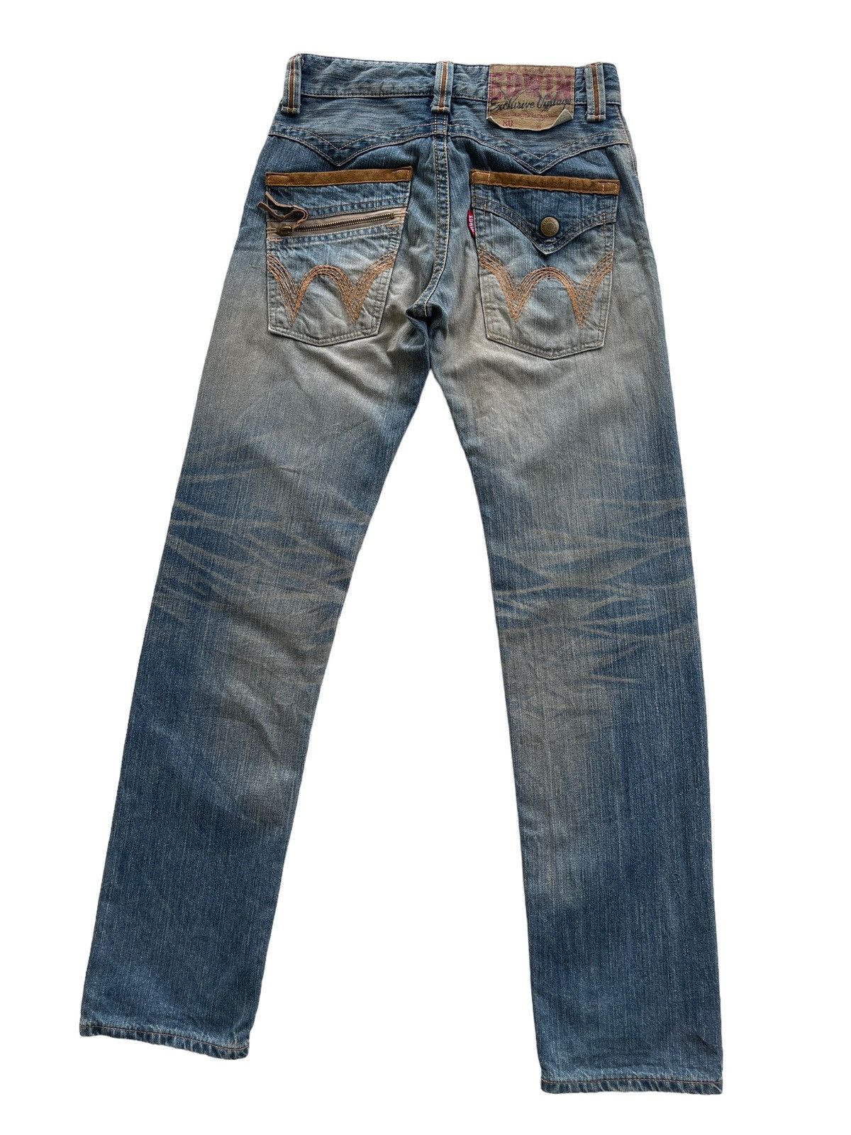 Japanese Brand Vintage Edwin Washed Mud-Dyed Denim Size US 28 / EU 44 - 9 Thumbnail