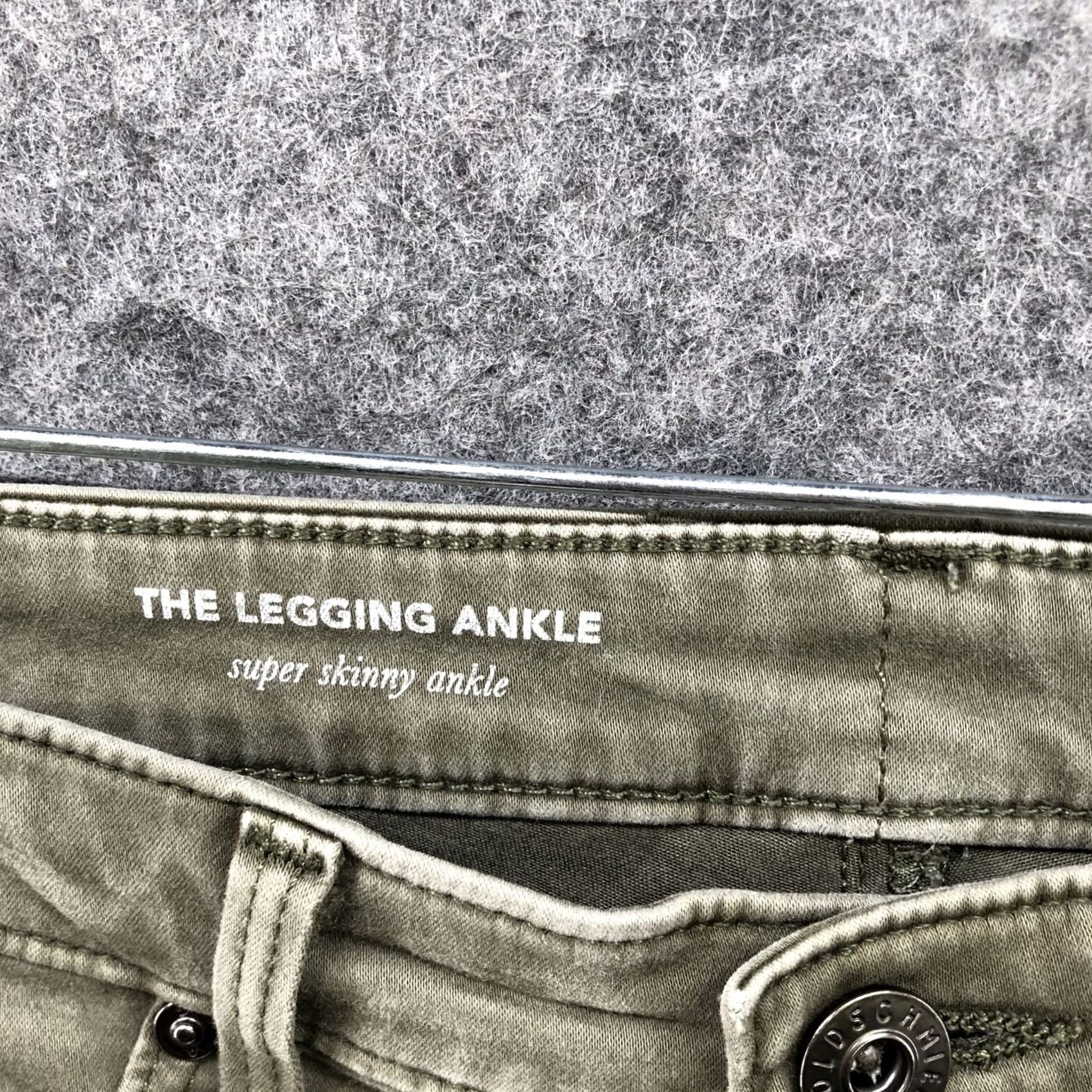 Olive AG Adriano Goldschmied Legging Ankle Super Skinny Jean Womens Sz 27 Olive Green Size 27" / US 4 / IT 40 - 6 Thumbnail