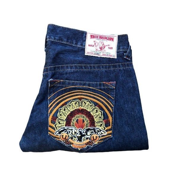 True Religion True Religion Embroidered Jeans Shorts Size 38 BOBBY Blue Size US 38 / EU 54 - 5 Thumbnail