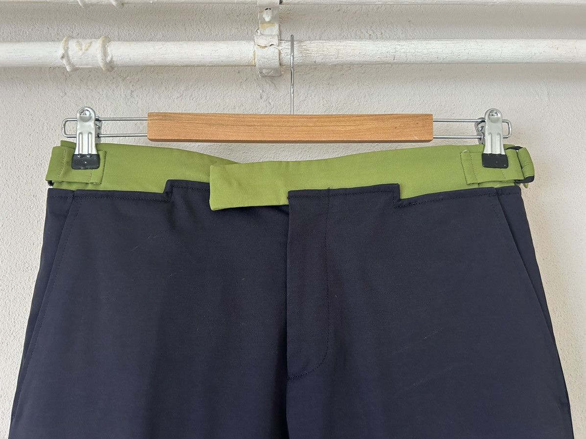 Bottega Veneta Bottega Veneta Navy Pants with Green Waistband – Size 48 Size US 32 / EU 48 - 3 Thumbnail