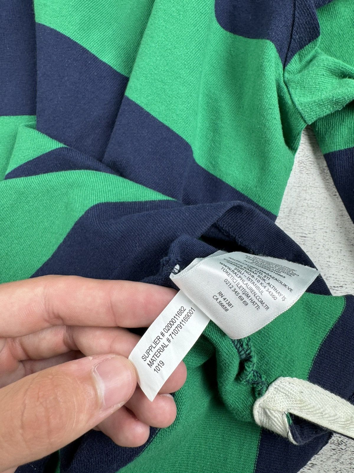 Polo Ralph Lauren Vintage 90S Polo Ralph Lauren Striped Green Retro OldMoney Pullover Longsleeve Size US S / EU 44-46 / 1 - 12 Thumbnail
