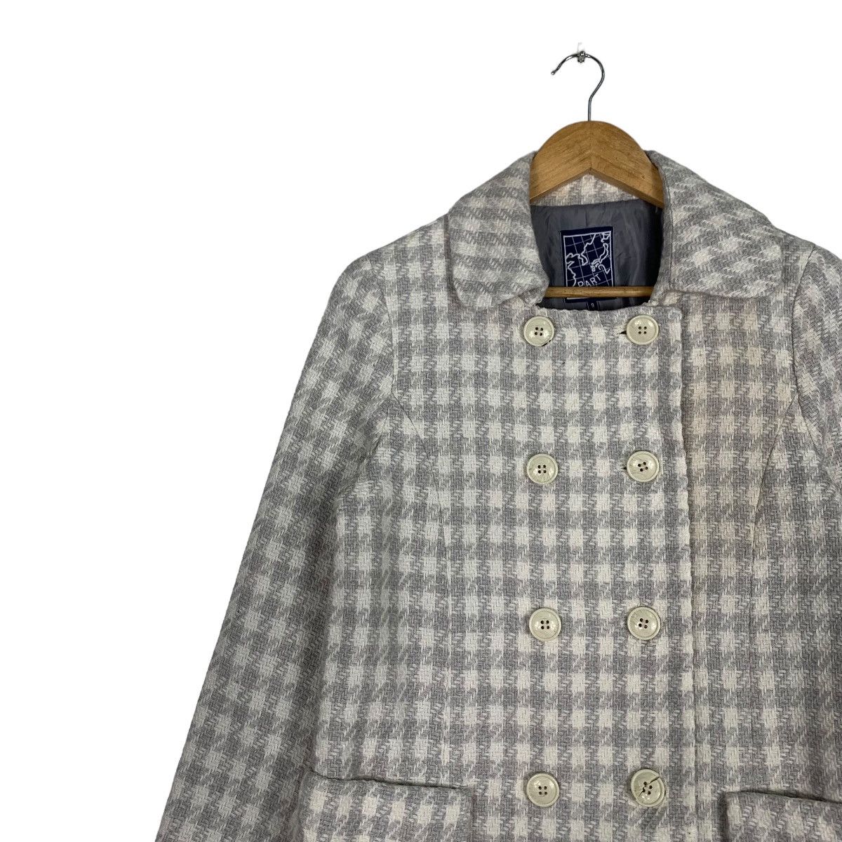 Junko Shimada JUNKO SHIMADA Checked Wool Double Breasted Coat #1072-C49 Size S / US 4 / IT 40 - 6 Thumbnail