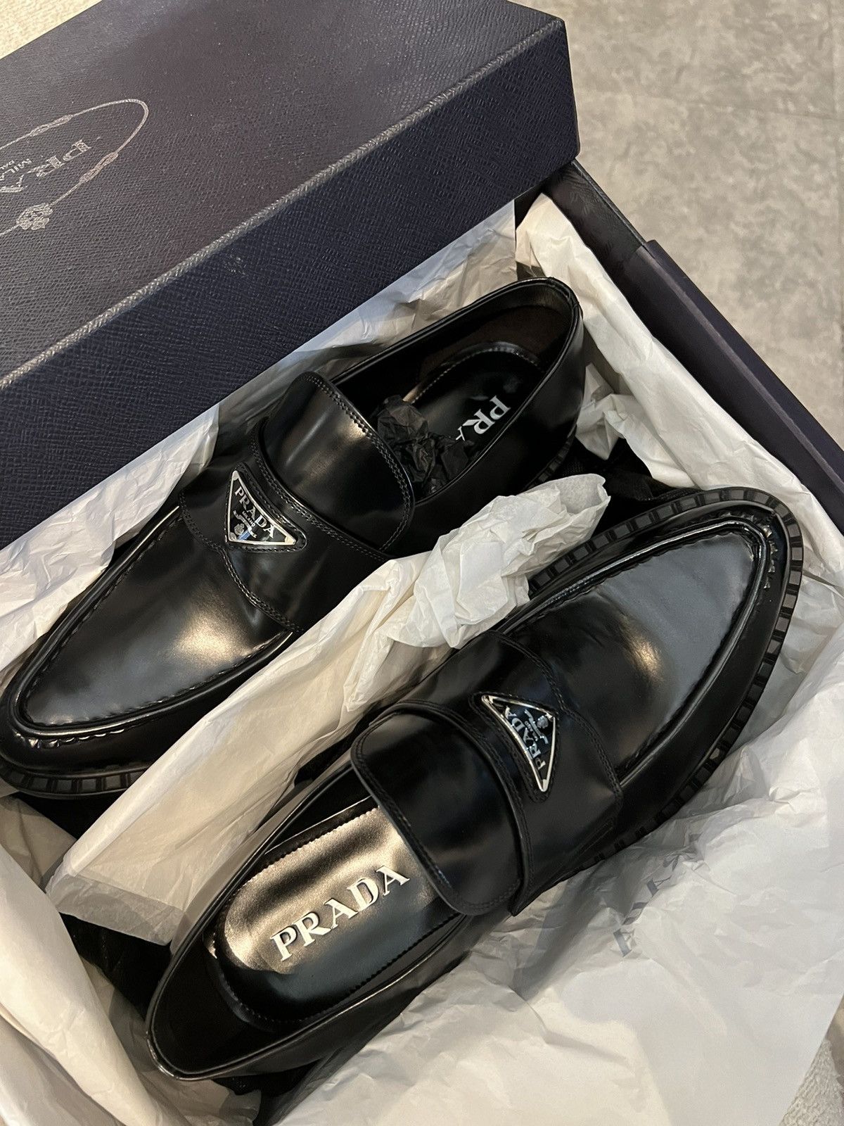 Prada Prada logo loafers Size US 8.5 / EU 41-42 - 2 Thumbnail