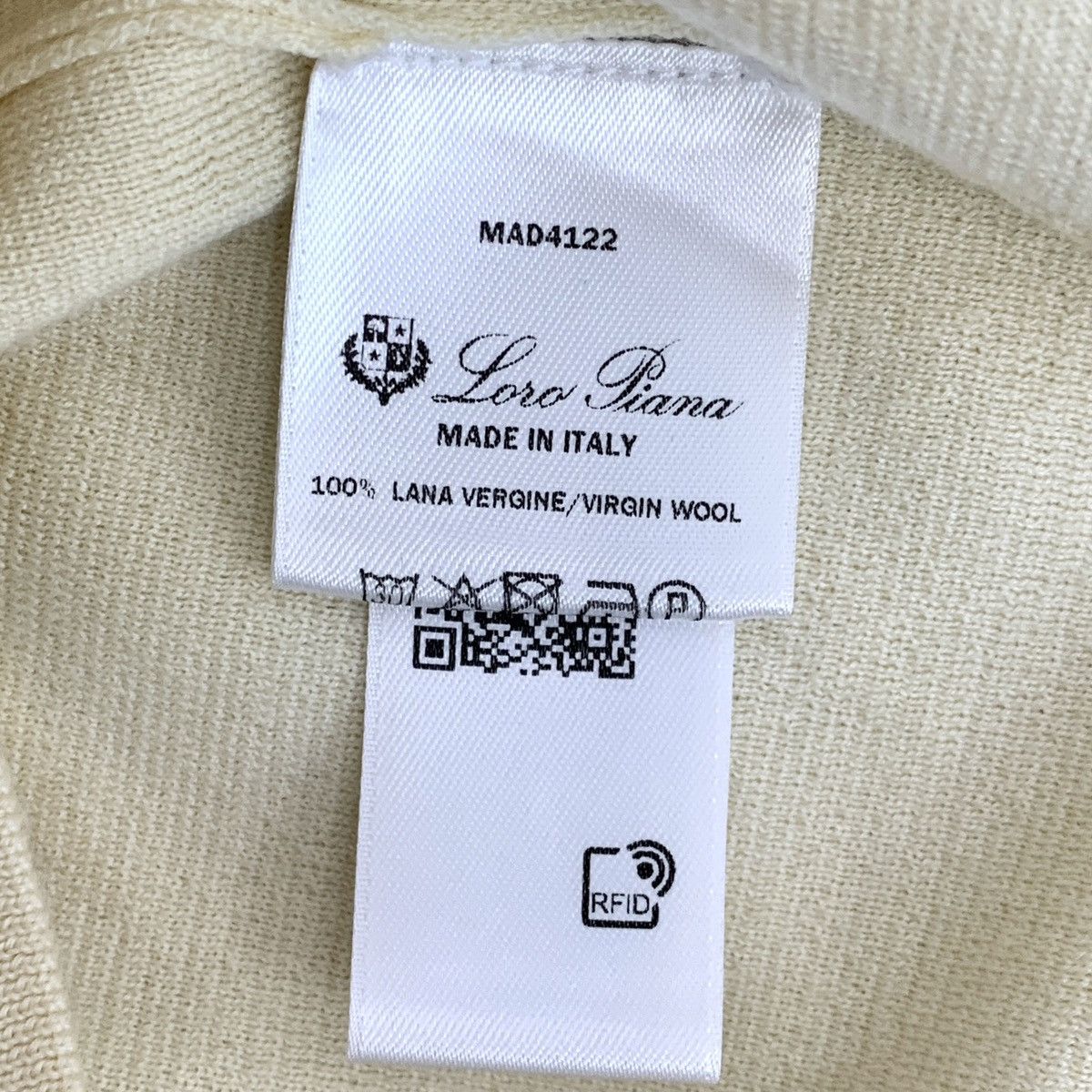 Loro Piana Loro Piana Beige Wool Lapel Long Sleeve Knit Sweater K26WX Size US XL / EU 56 / 4 - 6 Thumbnail