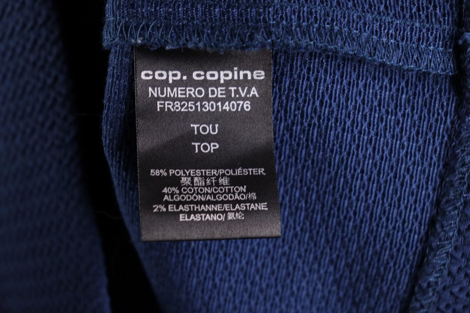Designer Cop Copine Tou Top Blue Long Sleeve Top Shirt Size L Size L / US 10 / IT 46 - 10 Thumbnail