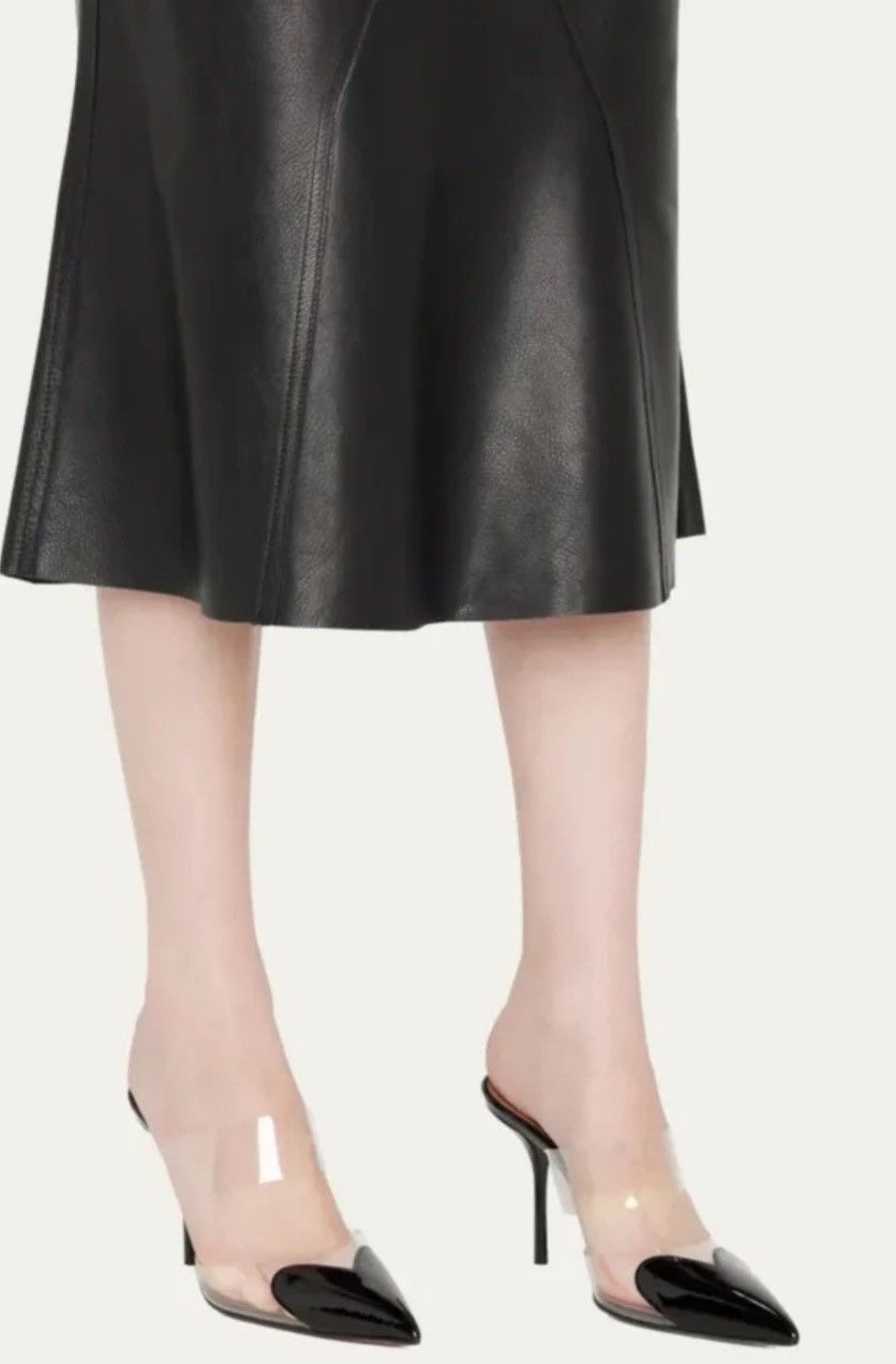 Alaia ALAIA clear vinyl and calf leather mule pumps Size US 10 / IT 40 - 5 Thumbnail