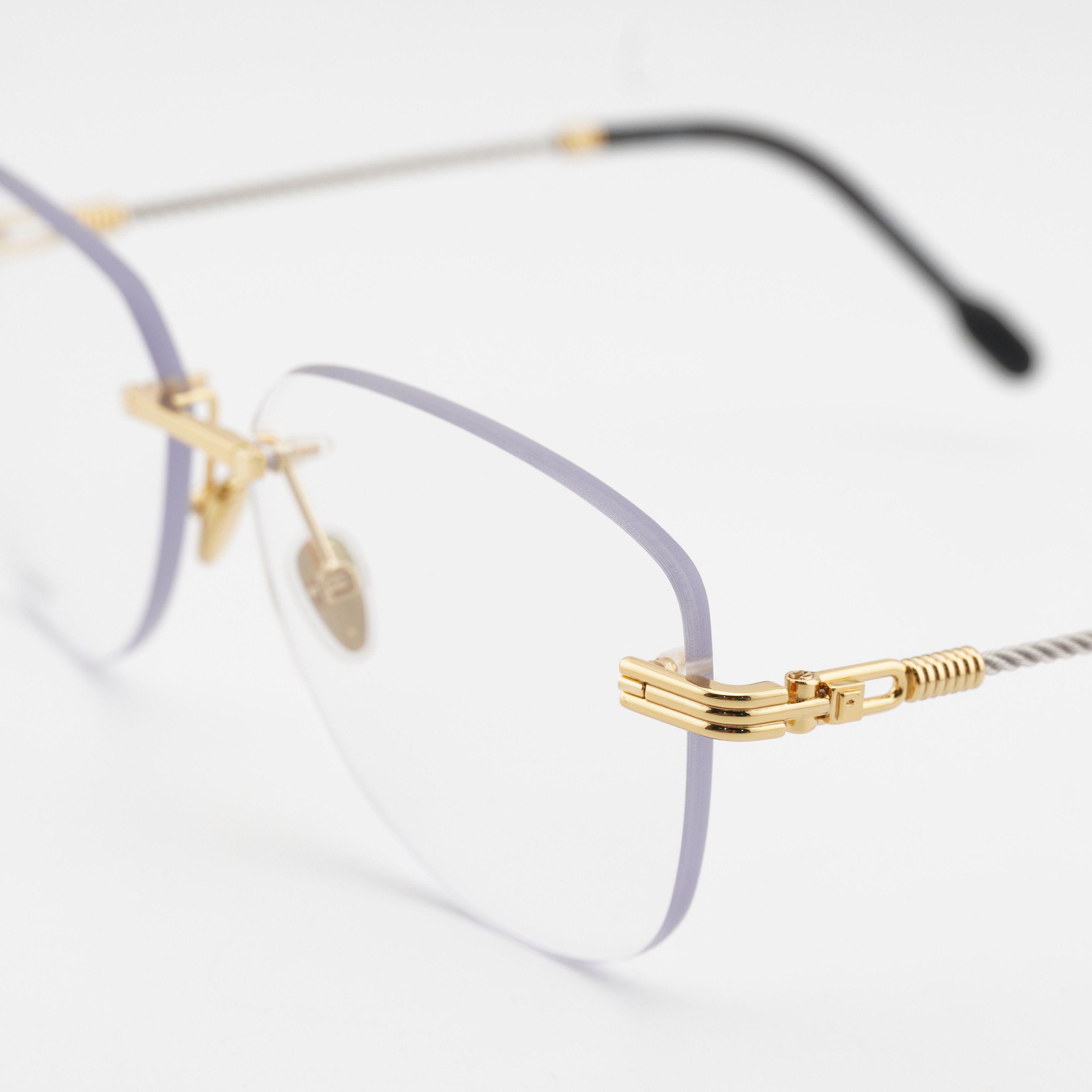 FRED Fred FG50043U 031 Rimless Eyeglasses Gold 61mm Aviator Frame Size ONE SIZE - 6 Thumbnail