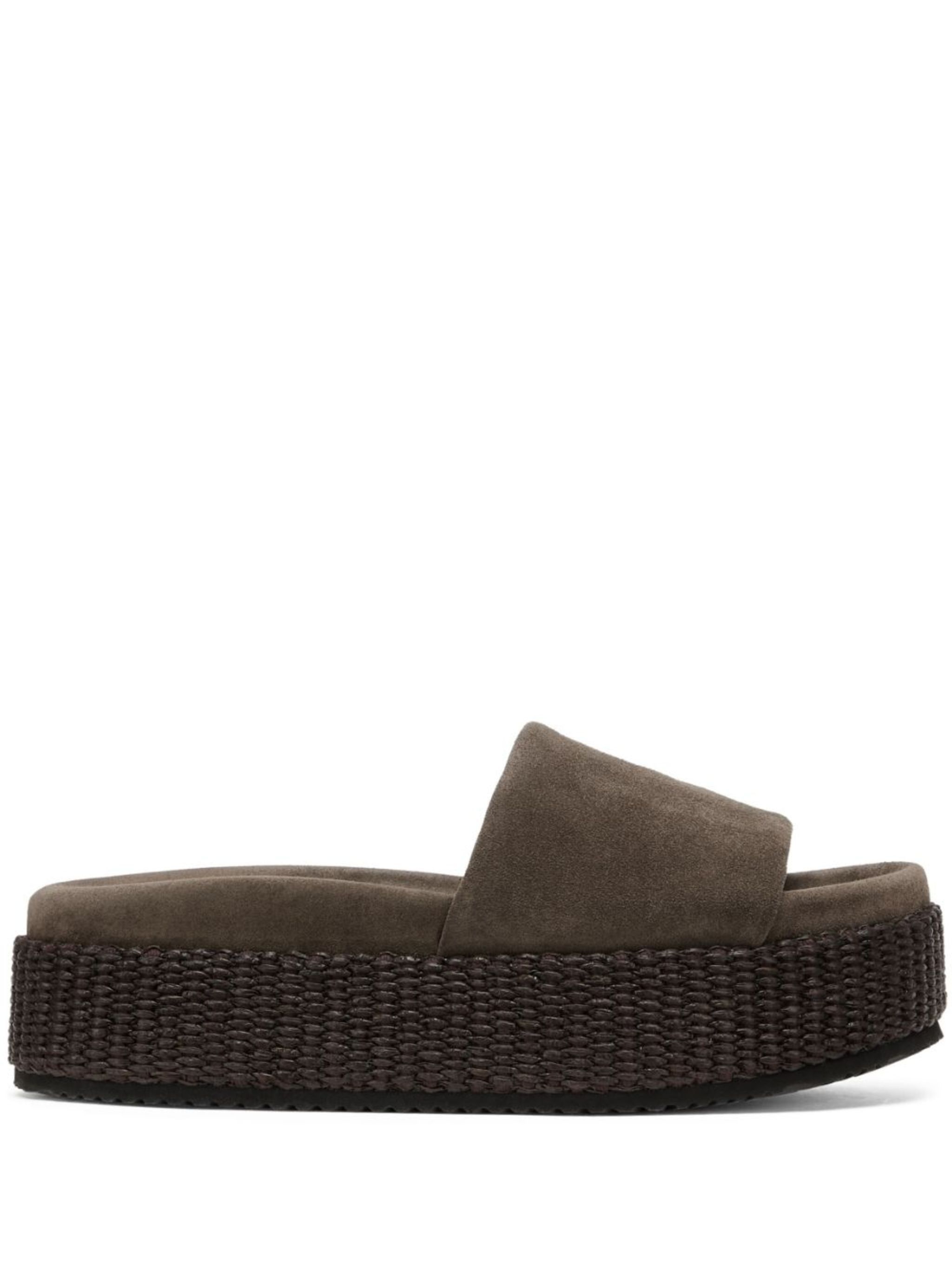 Brunello Cucinelli o1w1db10825 Slippers in Medium Brown Size US 7 / IT 37 - 2 Thumbnail