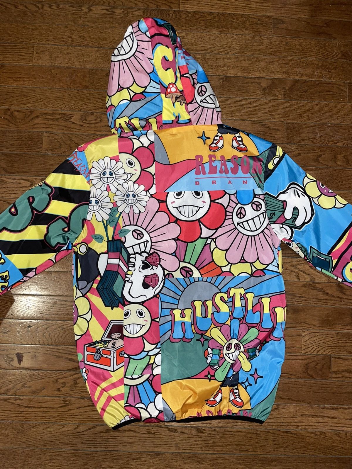 Reason Reason multi print wind breaker hoodie NEW w/ Tags Size US S / EU 44-46 / 1 - 2 Thumbnail