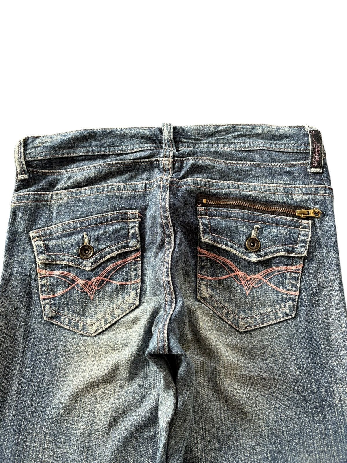 Hysteric Glamour Vintage Japanese Brand Mud Wash Distress Flare Jeans Size 30" / US 8 / IT 44 - 4 Thumbnail