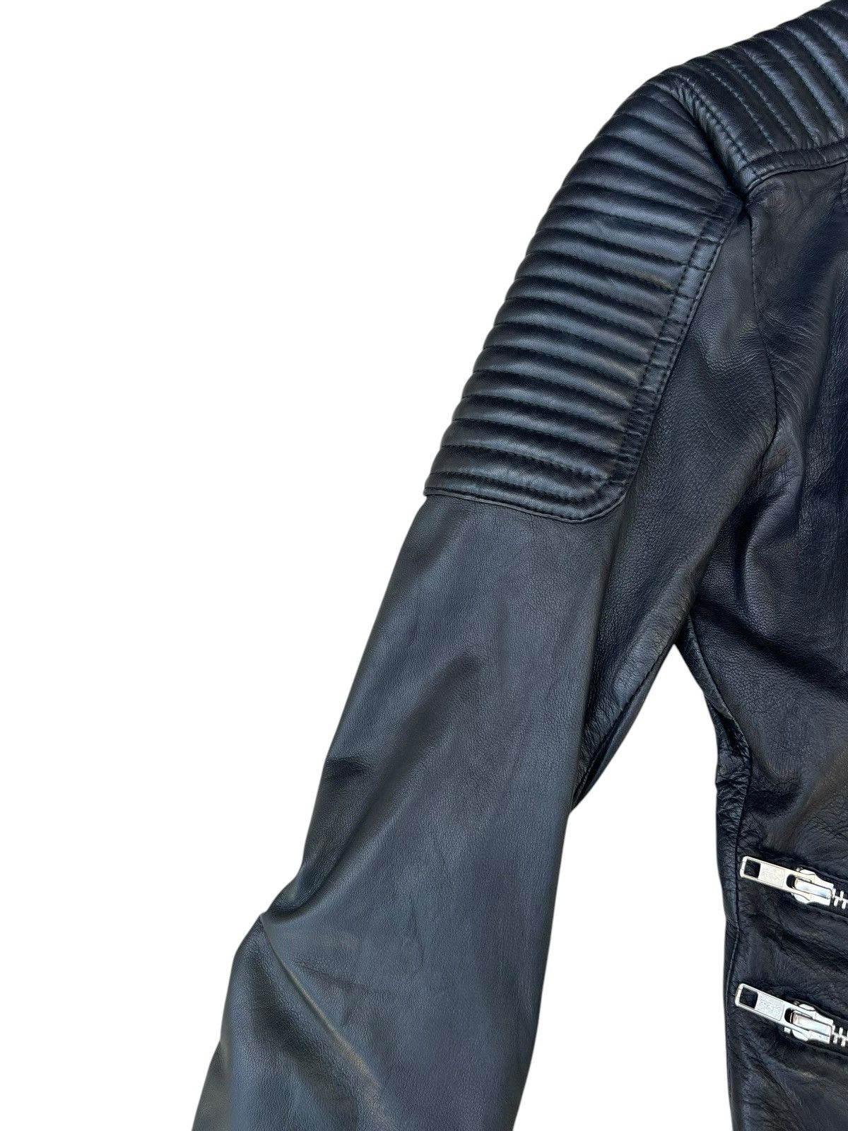 Leather Unknown Brand High Quality Napa Leather Padded Crop Jacket Size US XS / EU 42 / 0 - 6 Thumbnail