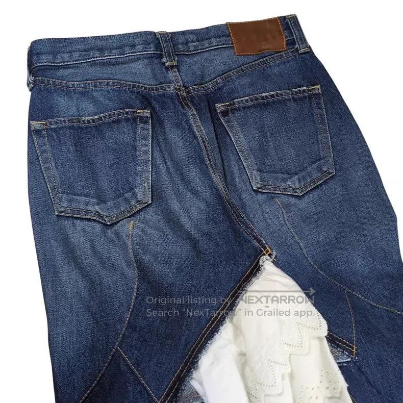 Comme des Garcons Comme Des Garcons size XS Denim lace spliced half skirt Size 23" - 6 Thumbnail