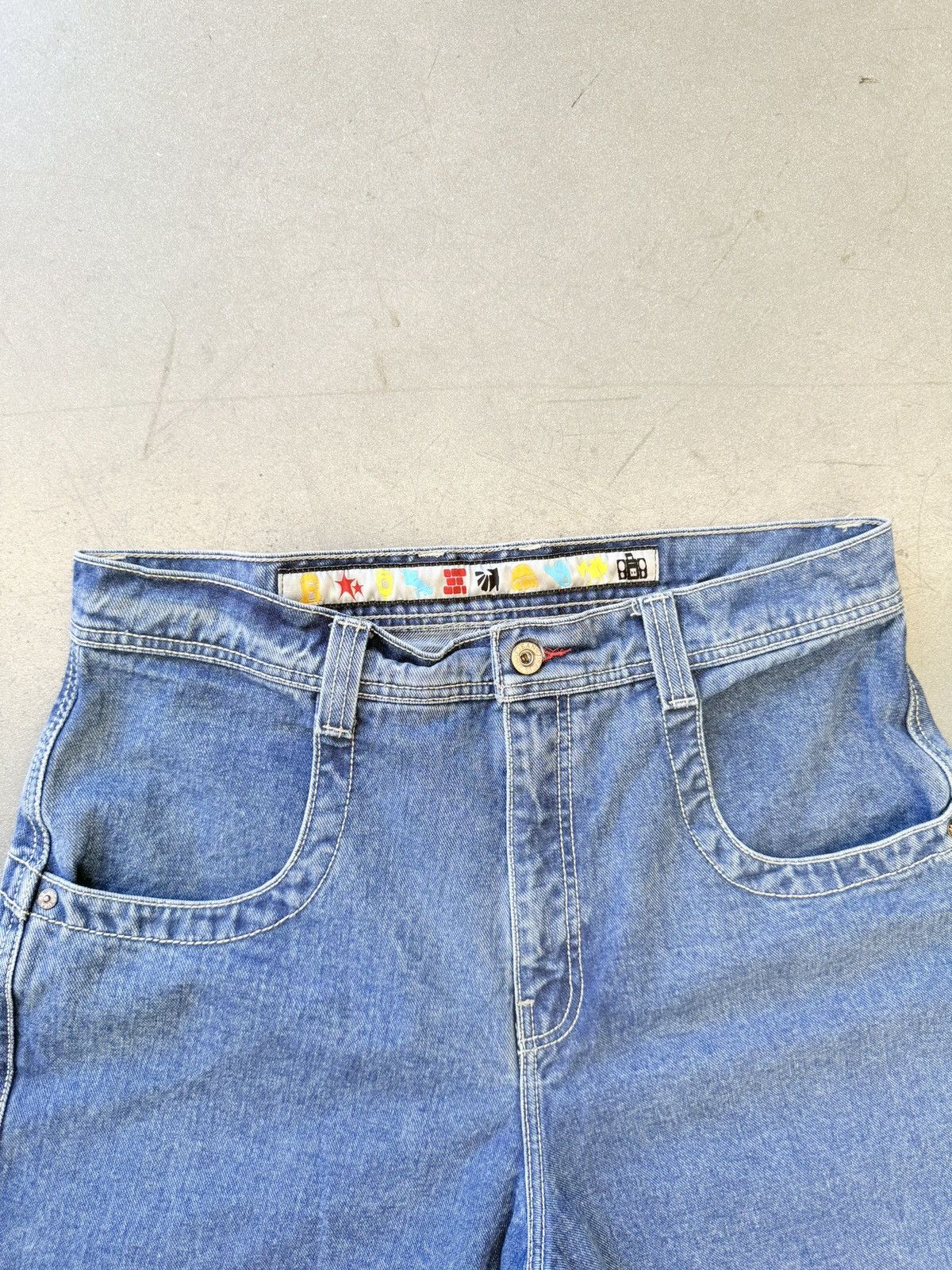 JNCO × Vintage Jnco Jeans Industries Wide Flared Leg Front Embroidered Pant Size US 36 / EU 52 - 4 Thumbnail
