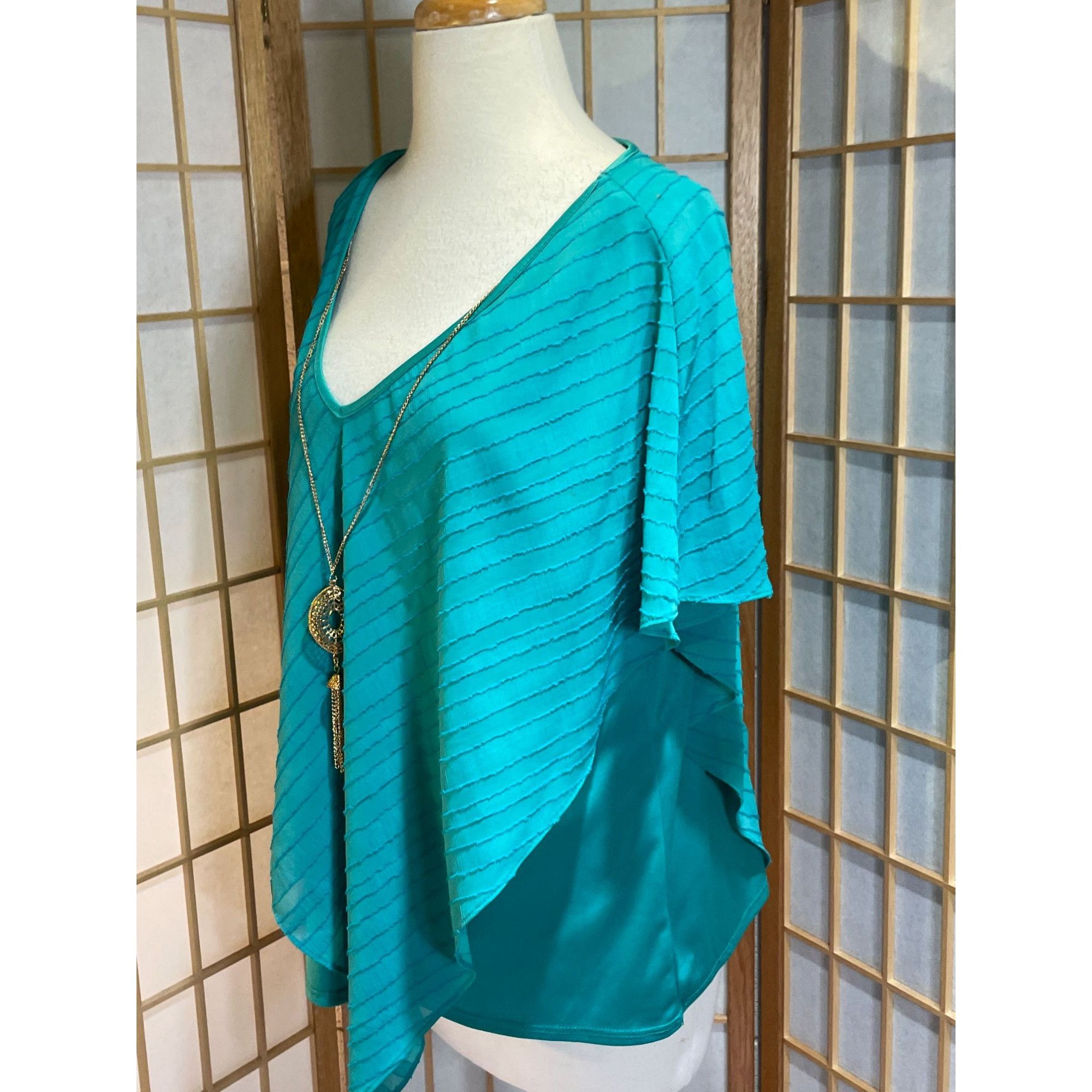Other NWT NY Collection Lagenlook Asymmetrical Top Size L / US 10 / IT 46 - 14 Thumbnail