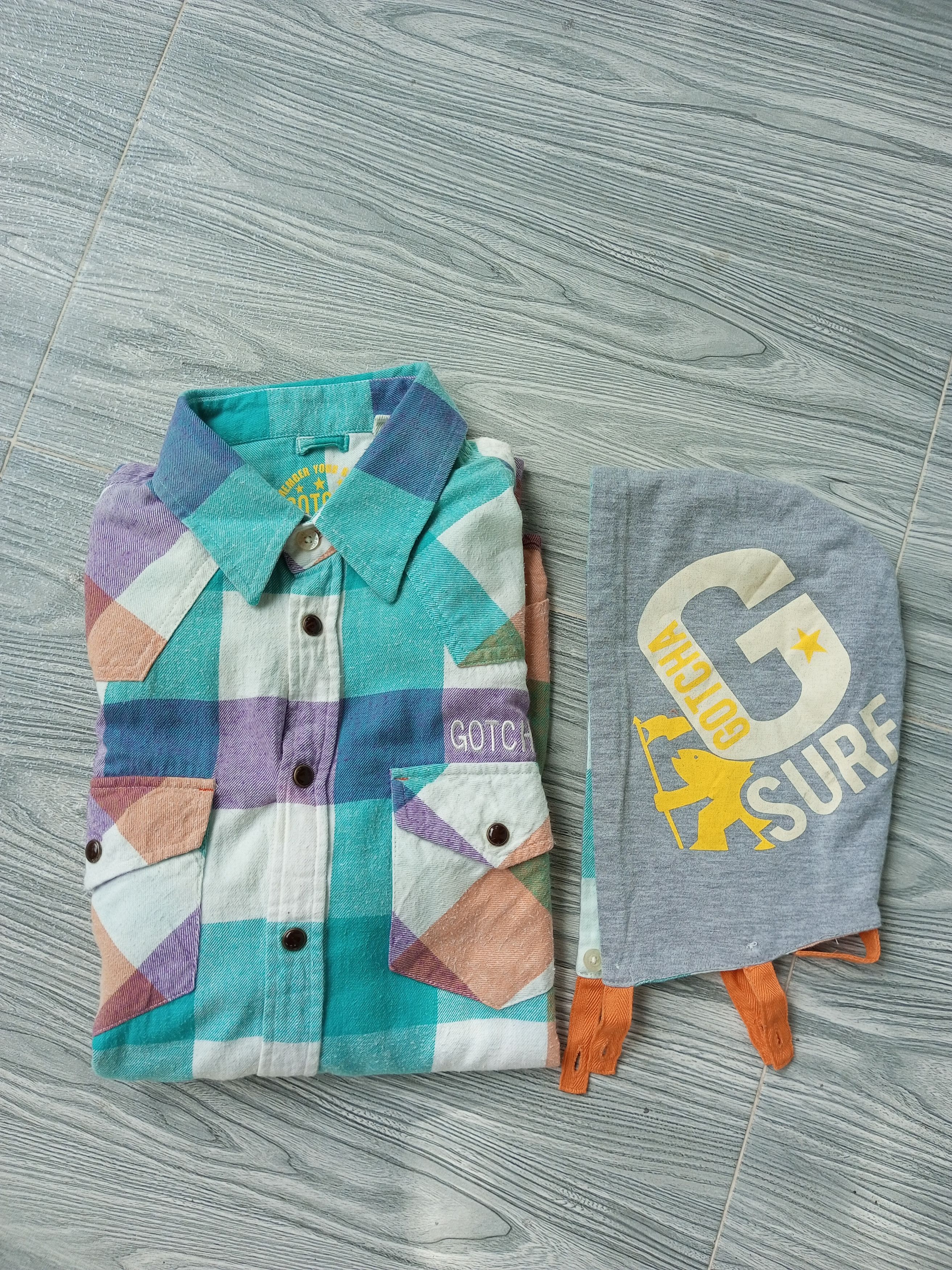 Japanese Brand Vintage Gotcha Flannel Longsleeve Detachable Hoodie Size US S / EU 44-46 / 1 - 16 Thumbnail