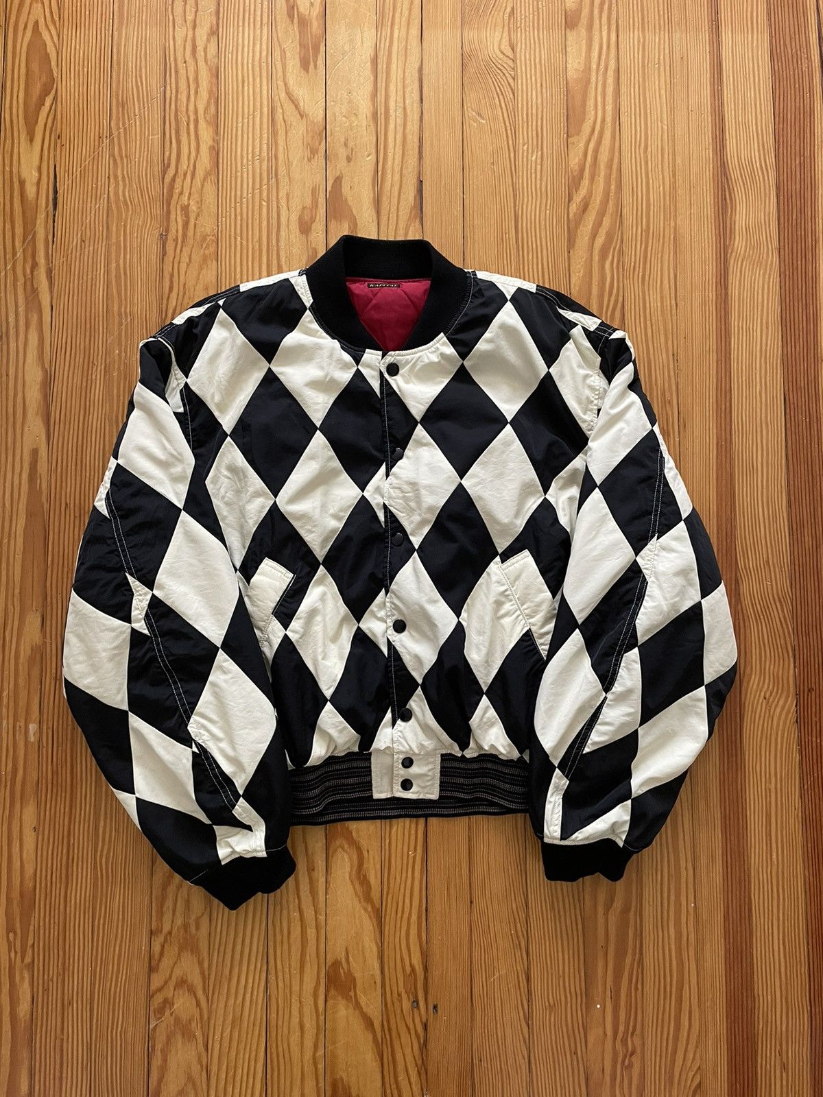 Kapital × Kapital Kountry Kapital SS18 Diamond Quilted Bomber Jacket Black / White Size US XL / EU 56 / 4 - 1 Thumbnail
