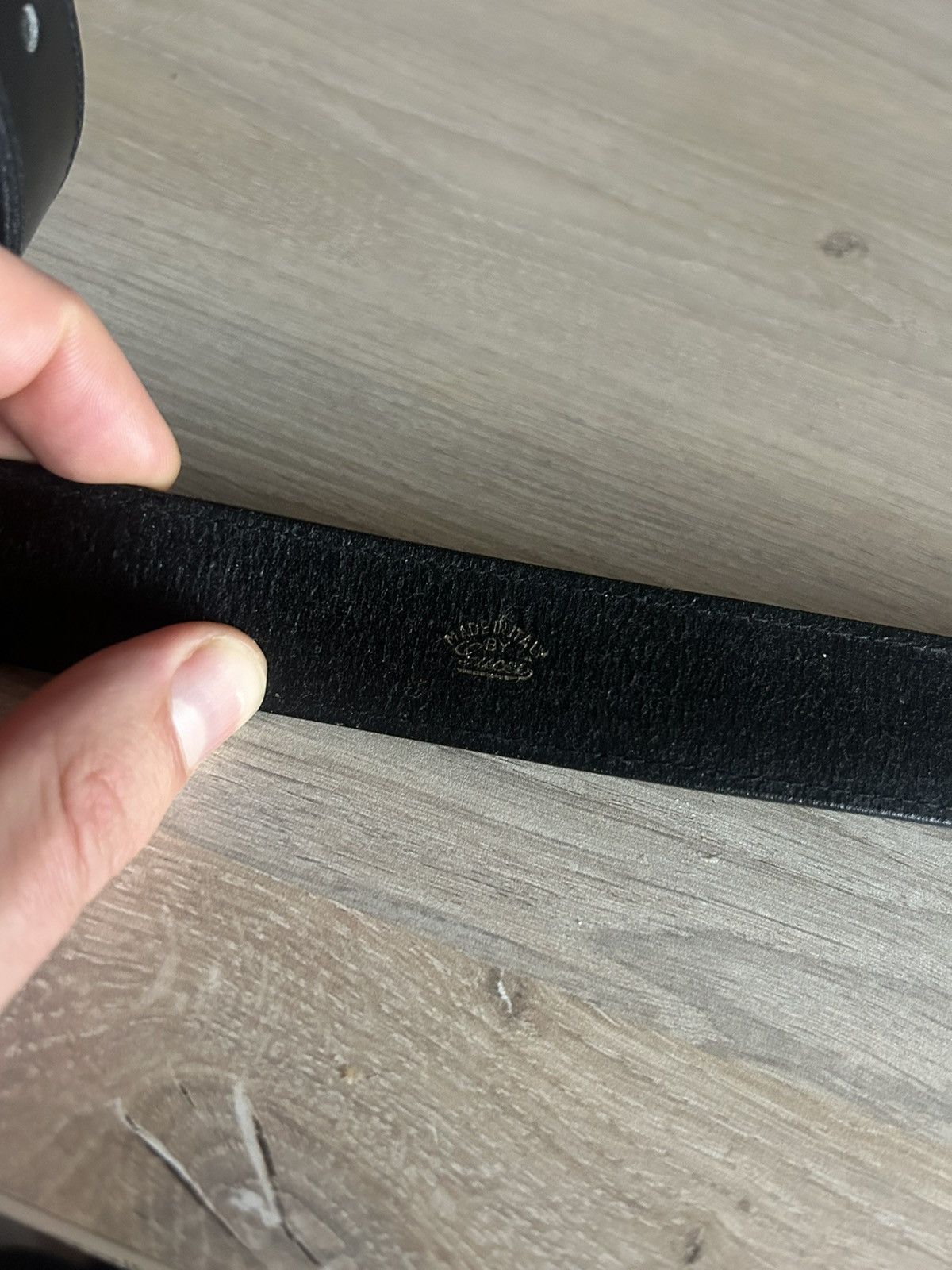Gucci Vintage Gucci Black Belt with Gold-Tone Buckle – Size 95 Size 38 - 9 Thumbnail