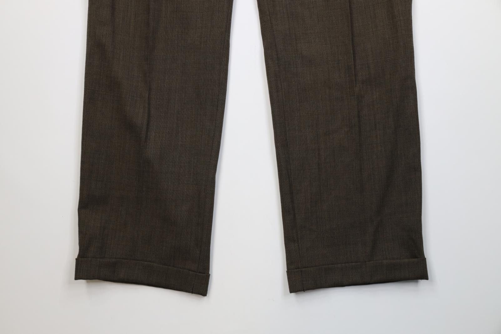 Vintage Vintage 90s Streetwear Pleated Wide Leg Chino Pants Brown Size US 38 / EU 54 - 4 Thumbnail