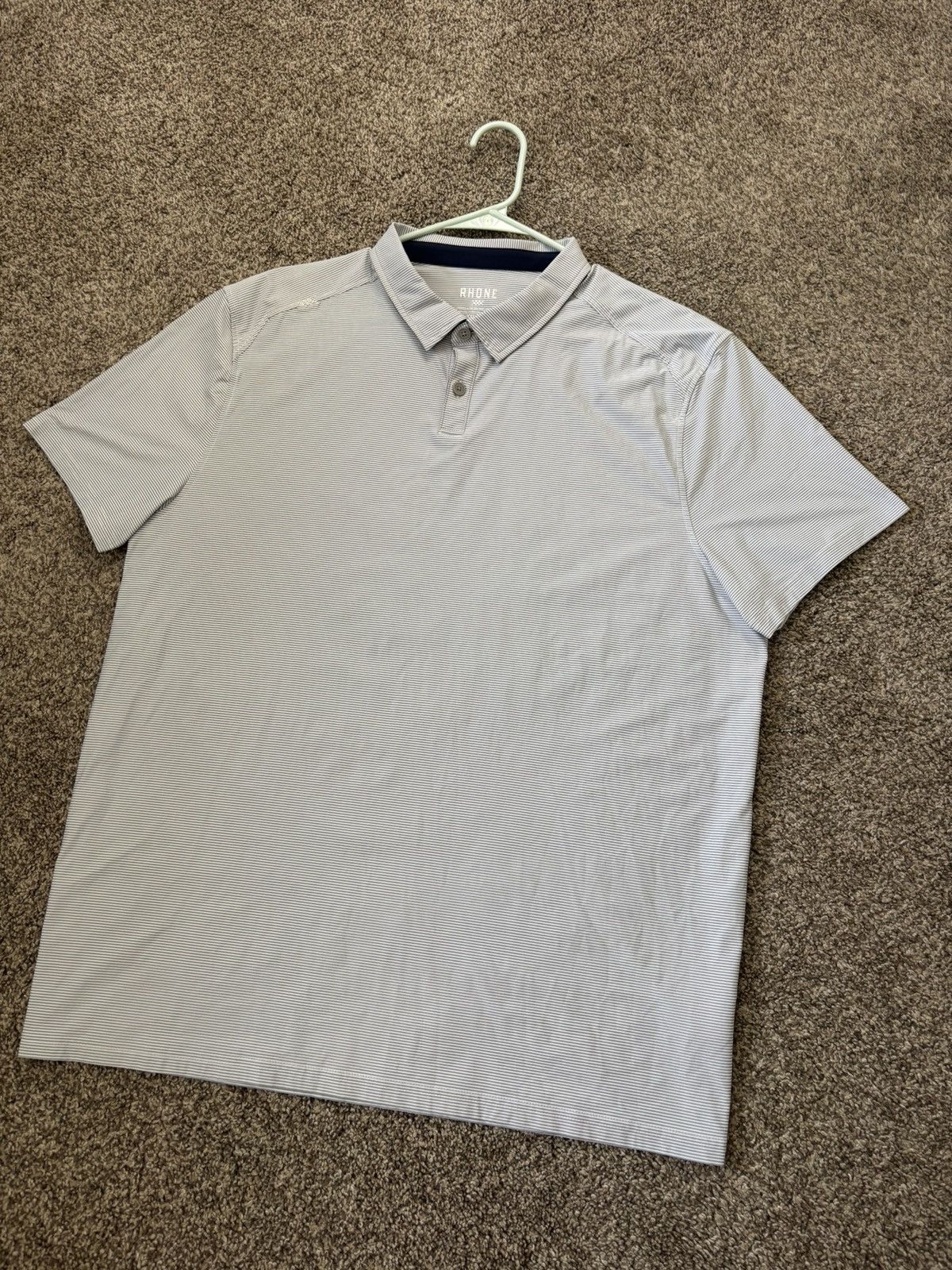 Rhone Rhone Golf Stripe Polo Shirt Men's Size XXL Light Gray Size US XXL / EU 58 / 5 - 2 Thumbnail